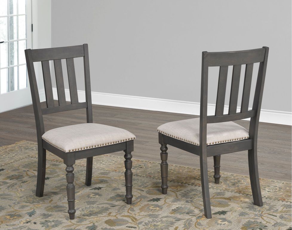 Claudia Dining Chairs Set of 2 - Beige Upholstered Side Chairs for Kitchen, Dining Room, or Breakfast Nook - Comfortable Modern Seating for Home & Office