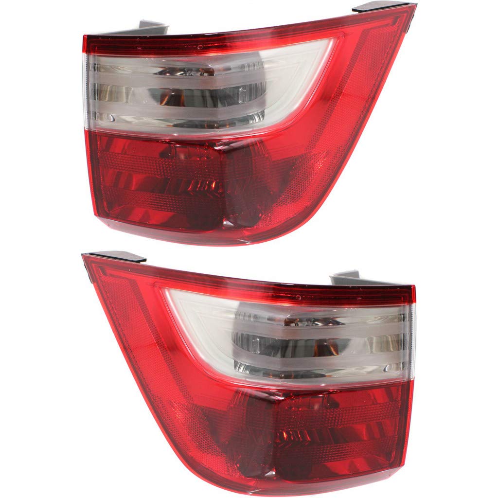 2011-2013 Honda Odyssey Replacement Rear Tail Lights Pair - Driver & Passenger Side (HO2804100 HO2805100 | 33550-TK8-A01 33500-TK8-A01) - Perfect for Night Driving Safety & Vehicle Customization