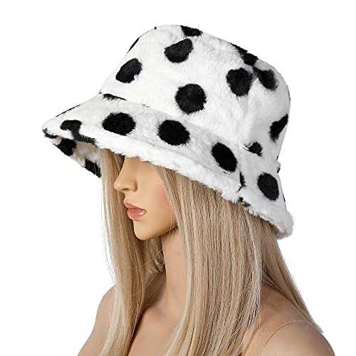 Stylish Furry Bucket Hat for Women & Men - Trendy Winter Fashion Accessory - Perfect for Outdoor Activities, Music Festivals & Streetwear
