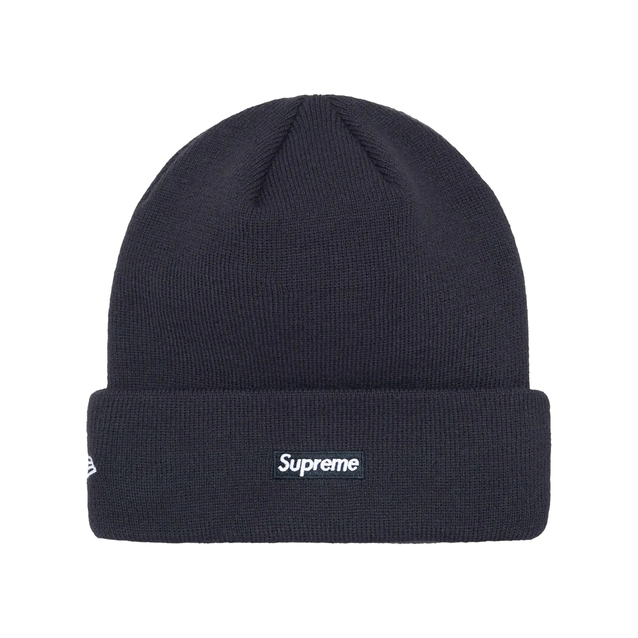 Supreme x New Era Script Logo Beanie - Navy Blue Winter Hat for Men & Women - Perfect for Cold Weather, Outdoor Activities & Streetwear Fashion