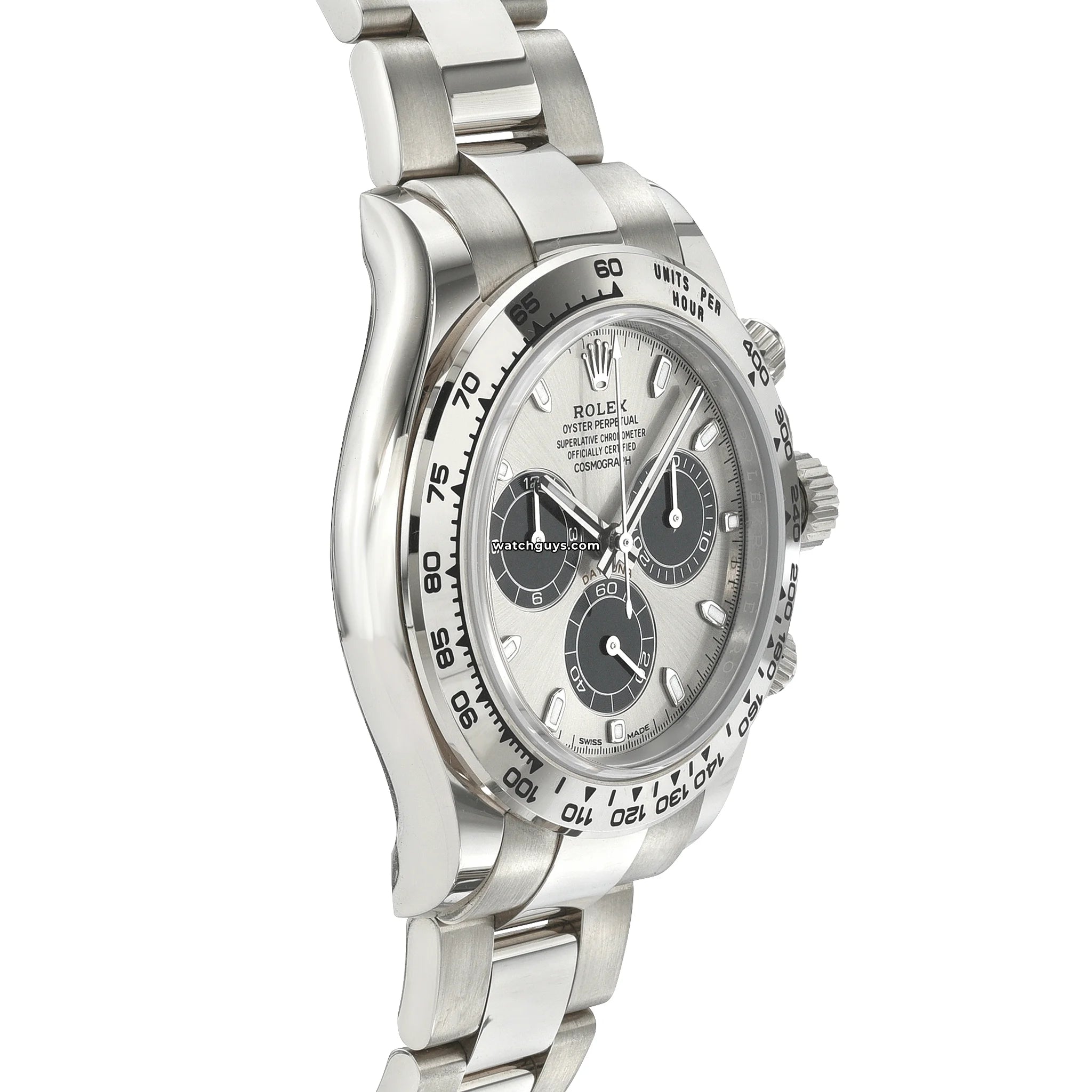 Rolex Daytona 116509 Men's Watch - 18K White Gold Case with Steel Dial - Luxury Chronograph for Business, Gifts & Special Occasions