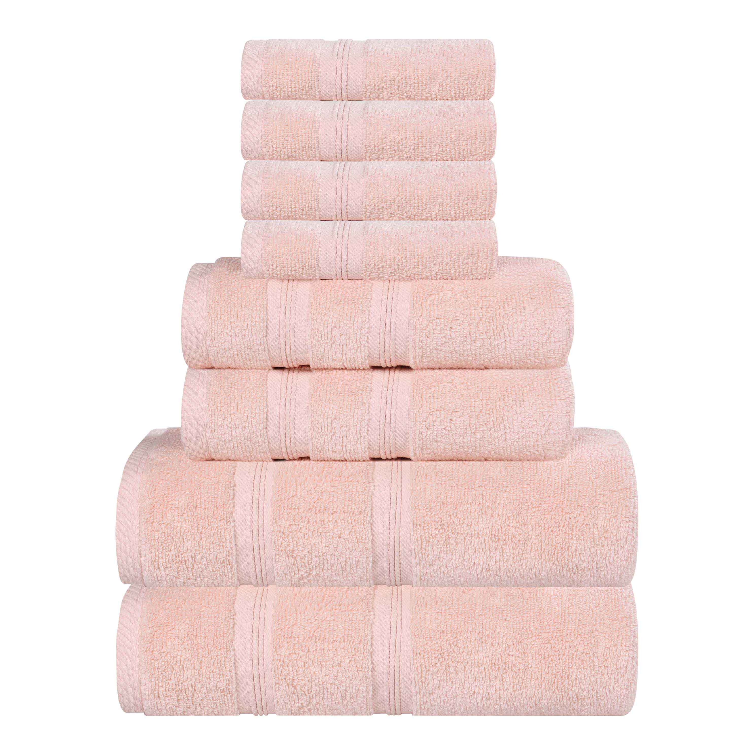 Premium 8-Piece Zero Twist Cotton Towel Set - Ultra Soft & Absorbent Bath Towels for Spa, Gym & Luxury Home Use