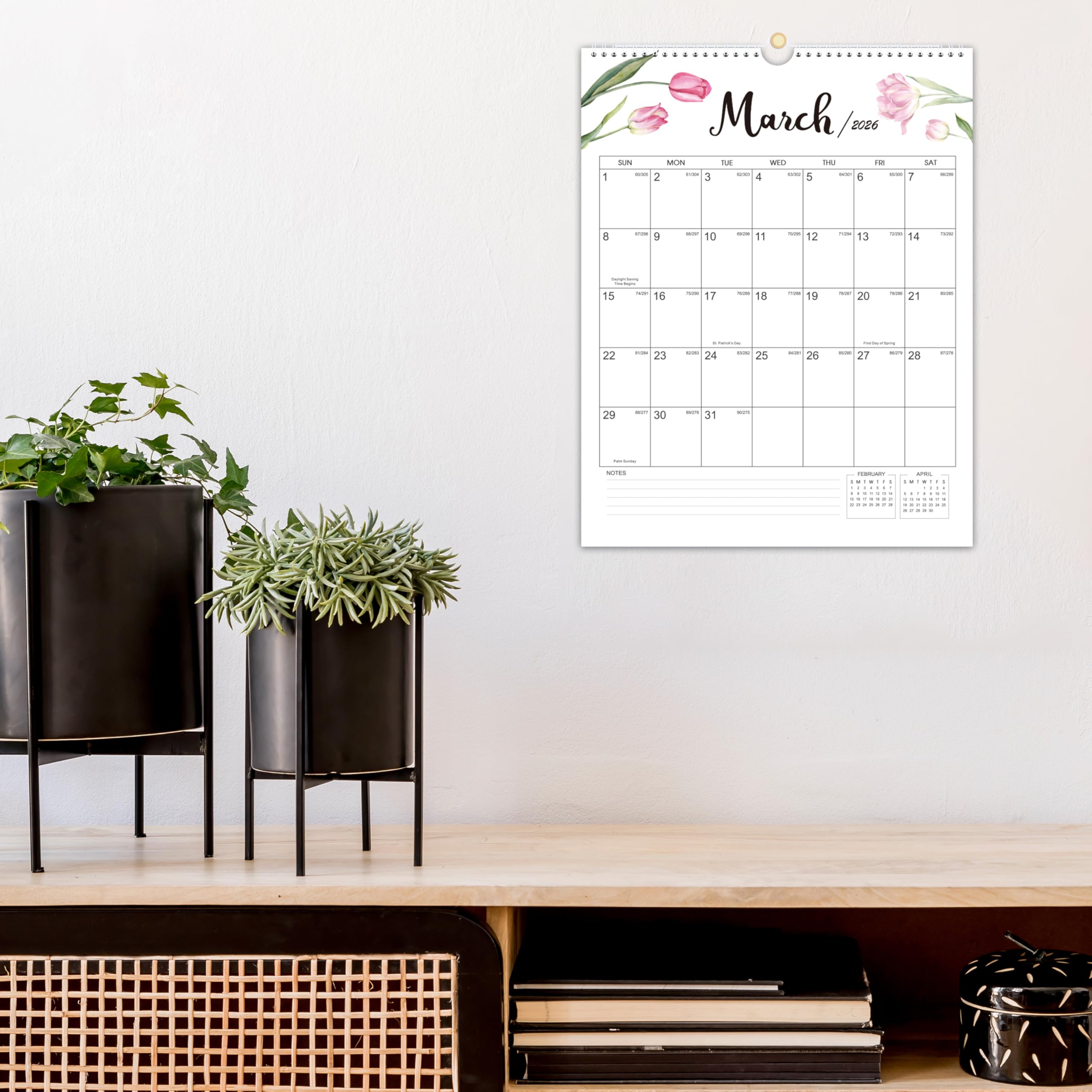 2025-2026 Wall Calendar - 18 Month Vertical Hanging Calendar from July 2025 to December 2026 | 14.8 x 11.5 Inches Large Monthly Planner with Julian Dates | Perfect for Home, Office & School Organization
