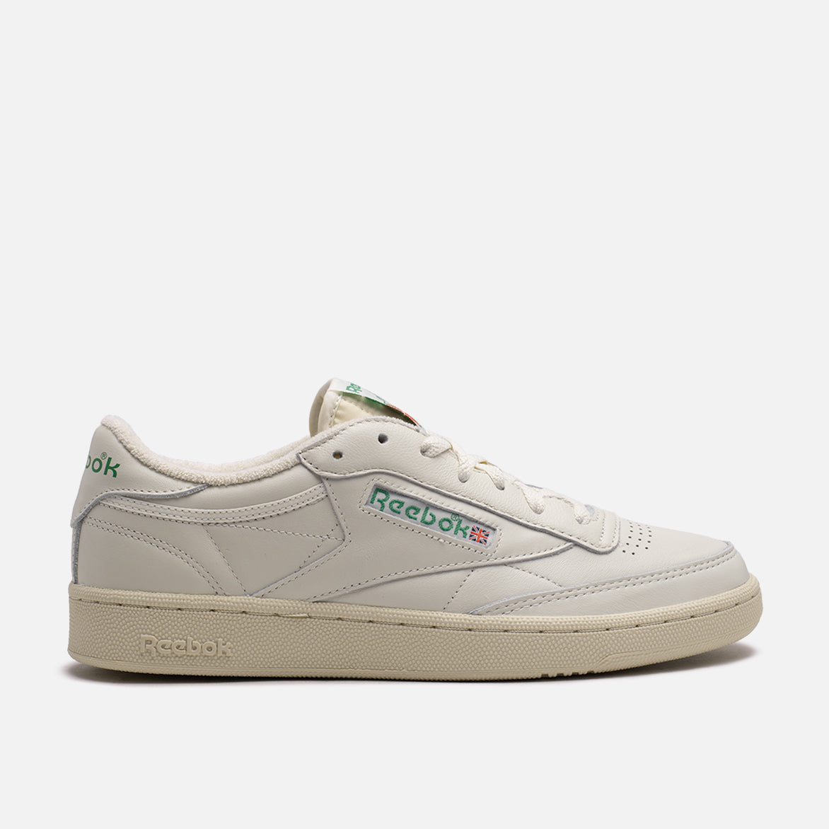 New Balance CLUB C 1985 TV Sneakers - Chalk/Paper White/Green - Classic Vintage Tennis Shoes for Men & Women | Perfect for Casual Wear, Gym, and Street Style