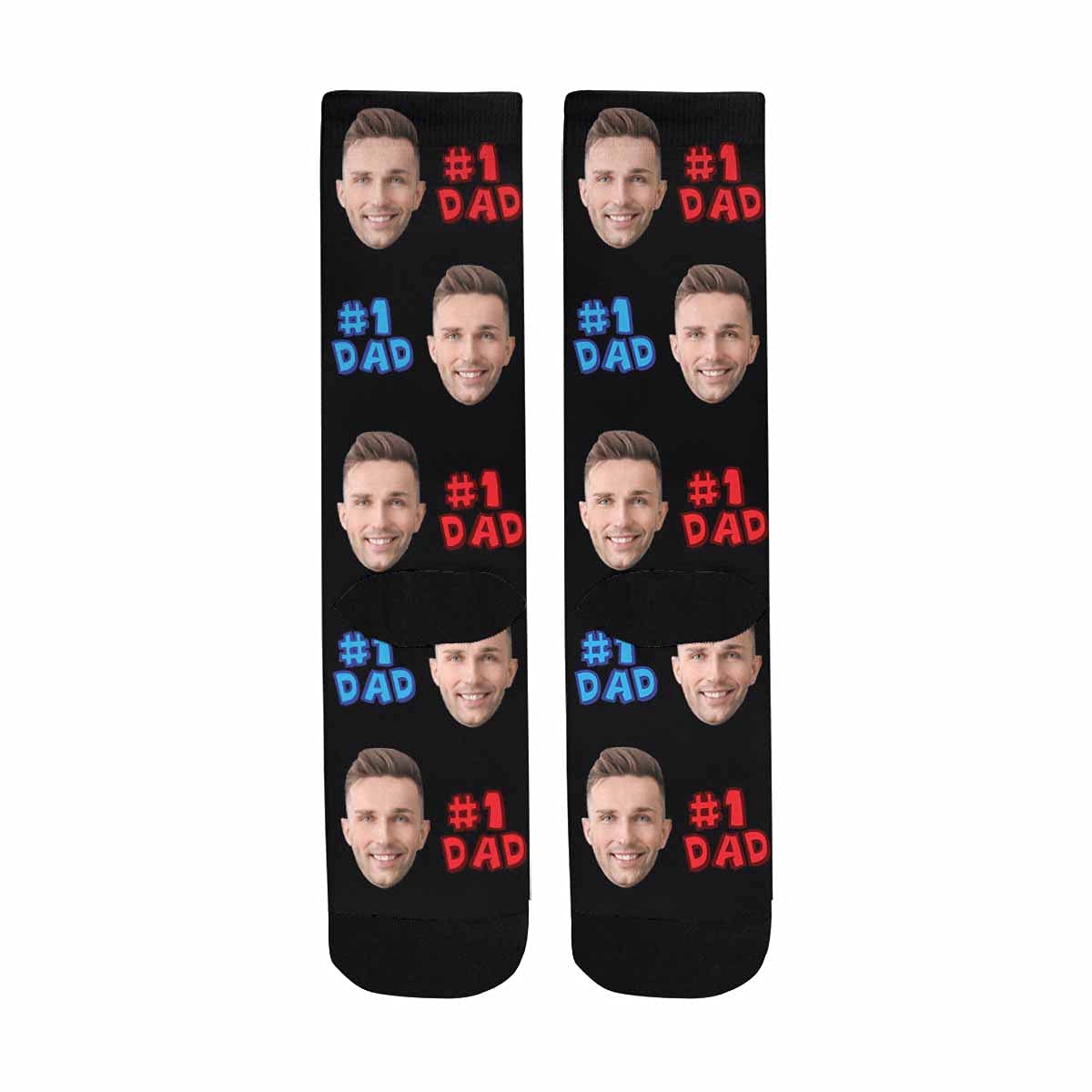 Custom Funny Face Socks for Dad - Personalized Father's Day Gift - Great for Gifts, Special Occasions & Everyday Wear