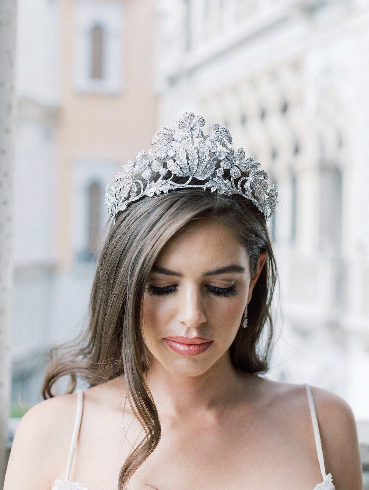 Elegant HANOVERIAN Floral Tiara Headpiece for Weddings, Prom, and Special Occasions - Perfect Bridal Crown for Women