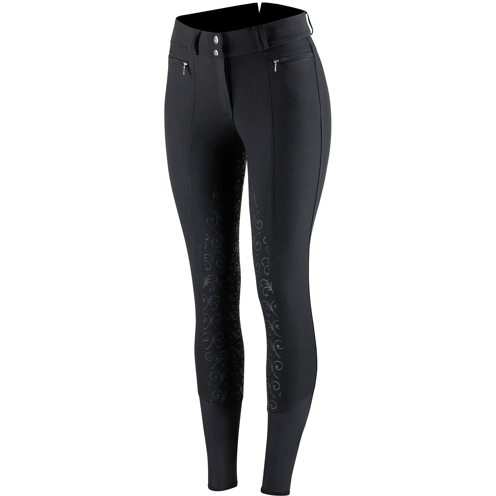 HORZE Angelina Women's Silicone Full Seat Breeches - Equestrian Riding Pants for Comfort & Grip in Horseback Riding, Training & Show Jumping