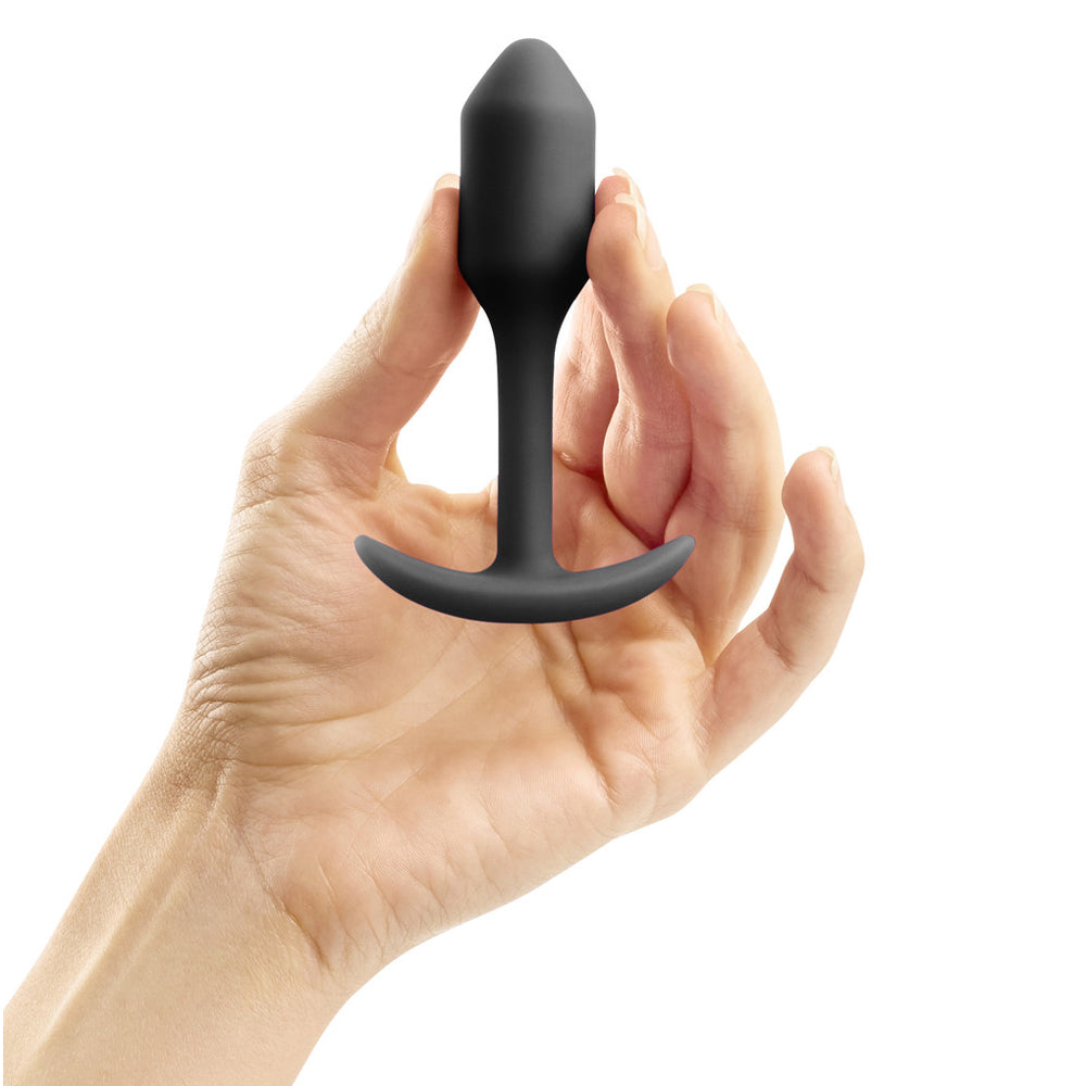 B Vibe Weighted Snug Plug 1 - Premium Anal Plug for Comfort & Pleasure - Perfect for Beginners & Solo Play