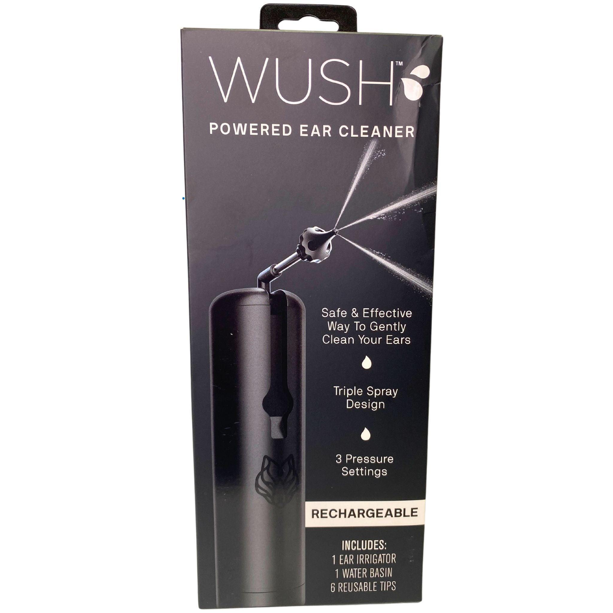 WUSH Electric Ear Wax Cleaner with 3 Adjustable Pressure Settings - 14 Piece Kit for Safe & Gentle Ear Cleaning at Home or Travel