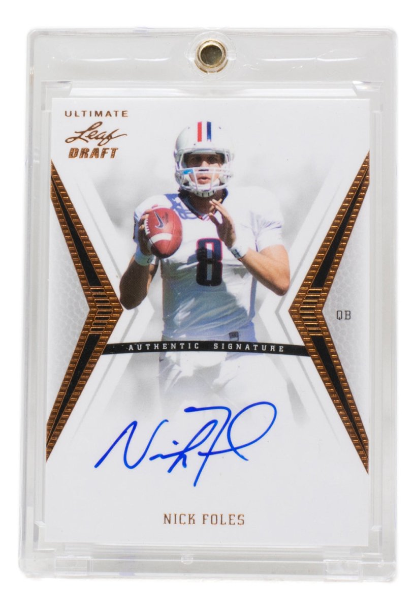 Nick Foles Autographed 2012 Leaf Ultimate Draft #NF1 Football Card - PSA Graded - Perfect for NFL Collectors & Philadelphia Eagles Fans