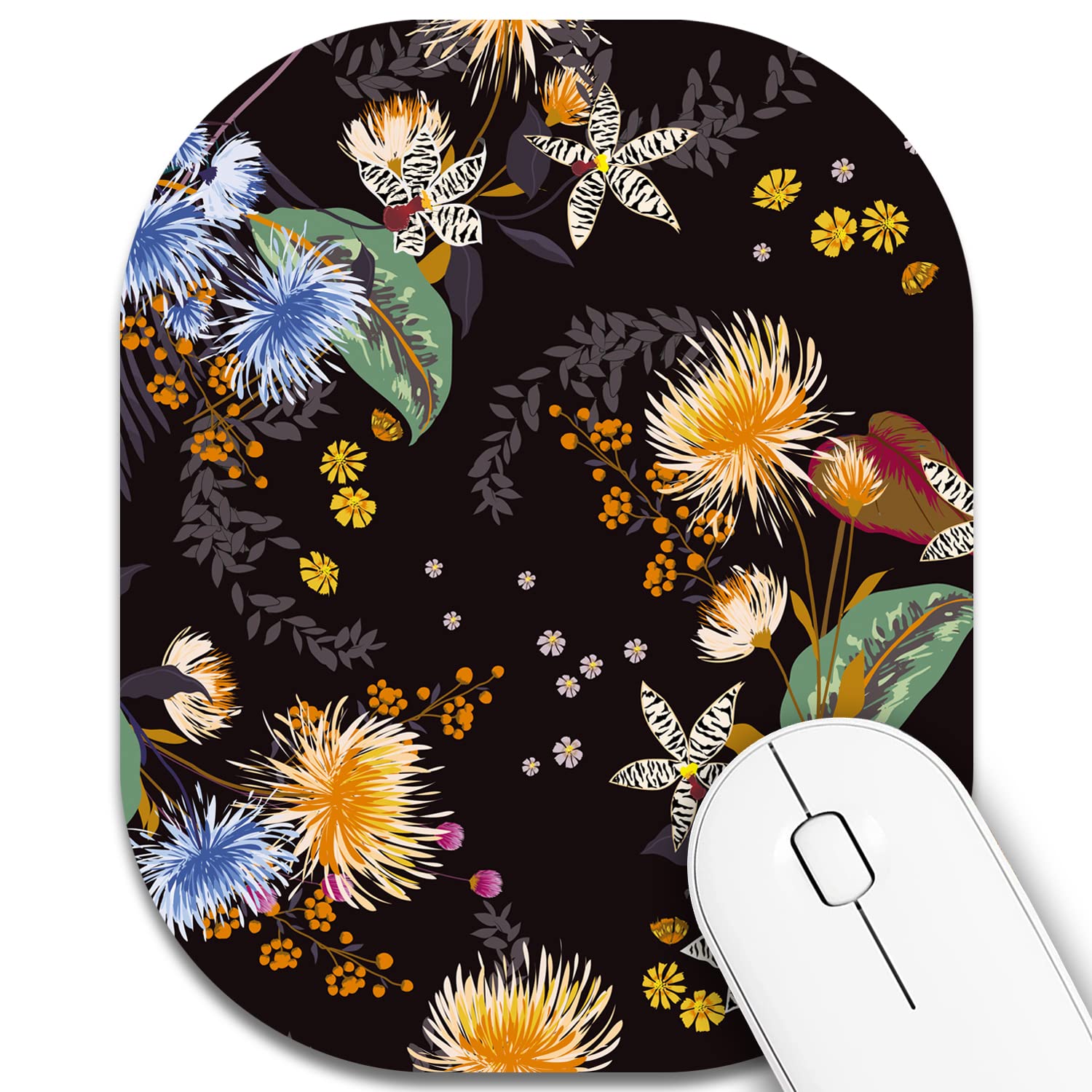 6x7 Inch Small Mouse Pad with Non-Slip Rubber Base - Waterproof Mini Mouse Mat for Laptop, Keyboard Tray & Wireless Mouse - Perfect for Home Office, Travel & Gaming - Dandelion Design
