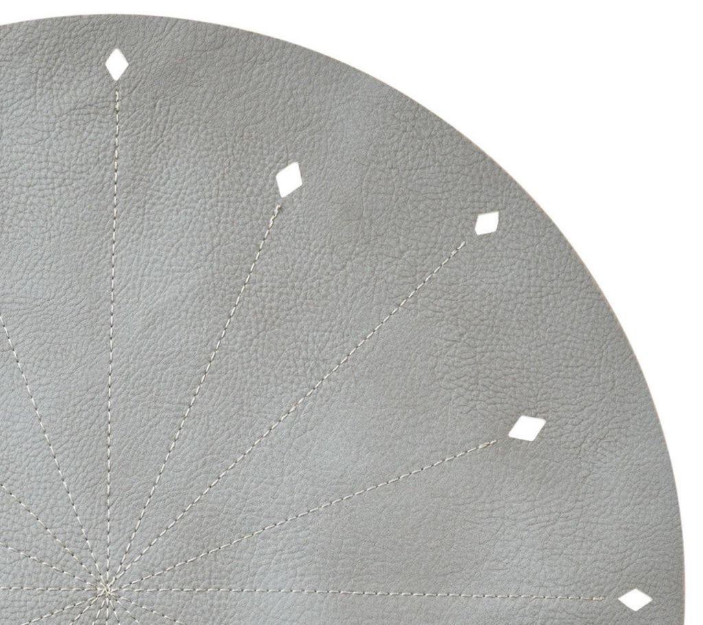 Gray & Beige Reversible Dart Placemats Set of 4 - Waterproof Table Mats for Dining Room, Kitchen, or Outdoor Picnic Use