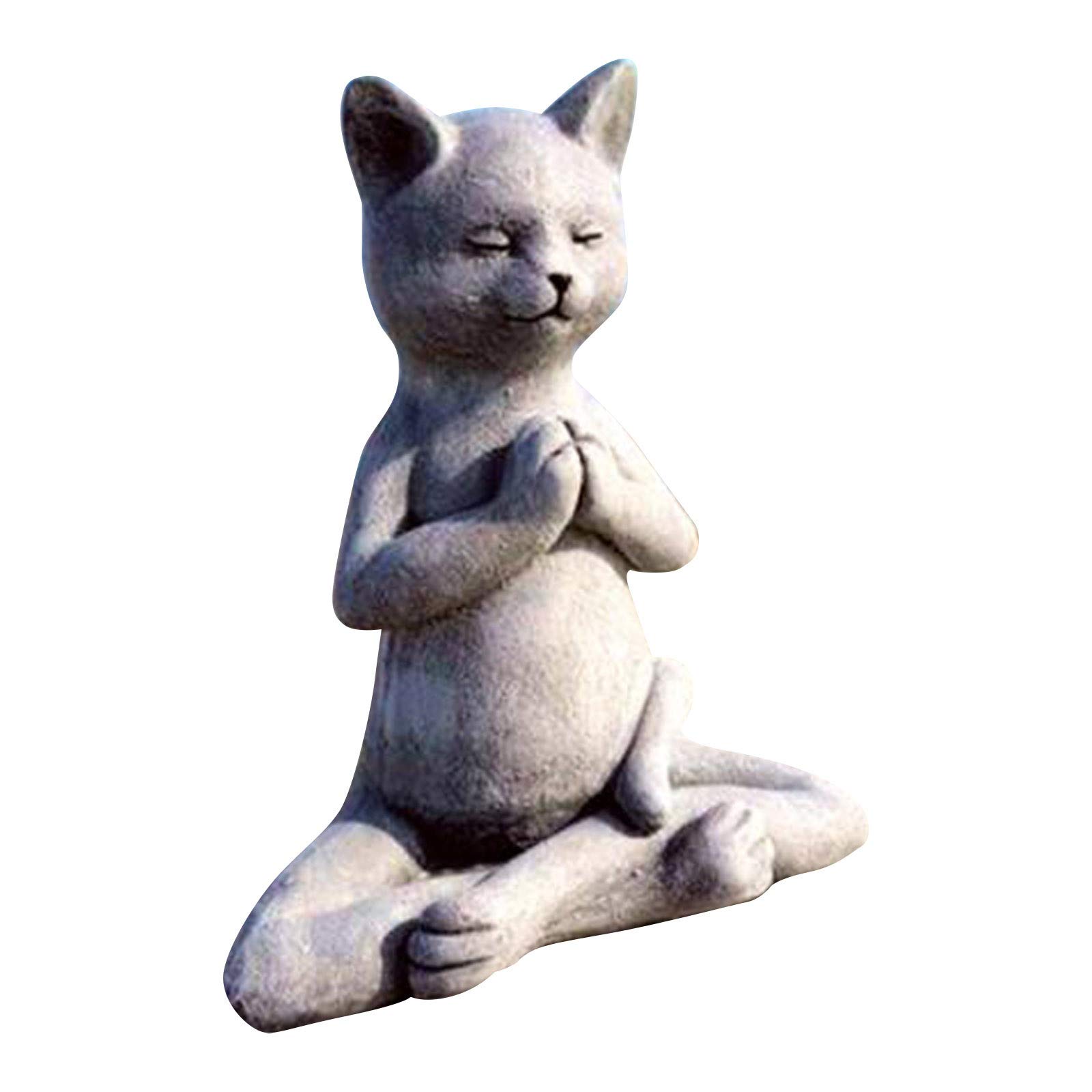 TONGHANG Cat Buddha Statue - Meditation Sculpture Figurine for Home, Garden & Outdoor Decor - Unique Gift for Cat Lovers, Women & Men - Perfect for Zen Spaces, Yoga Rooms & Cat Collections