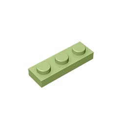 Eske Kouri Gobricks GDS-503 1x3 Building Plate - 1000PCS Olive Green (049) - Compatible with Lego 3623 & Major Brick Brands - Perfect for DIY Projects, MOC Creations & Technical Building Blocks