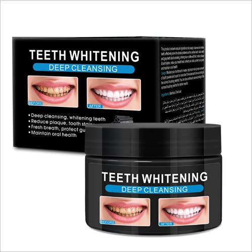 Natural Bamboo Charcoal Teeth Whitening Powder - 30g Activated Carbon for Oral Hygiene & Stain Removal | Freshens Breath, Whitens Teeth at Home