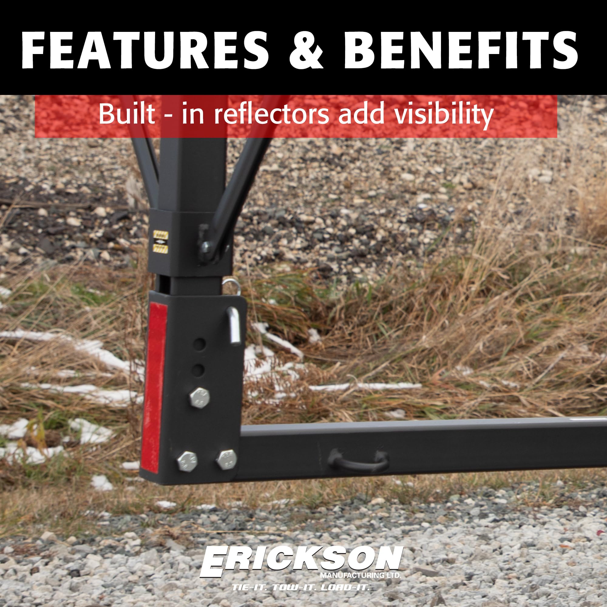 Erickson 07600 Heavy Duty Pick-Up Truck Bed Extender - 400 lb Capacity for Big Bed Senior Models | Perfect for Hauling Lumber, ATVs & Camping Gear