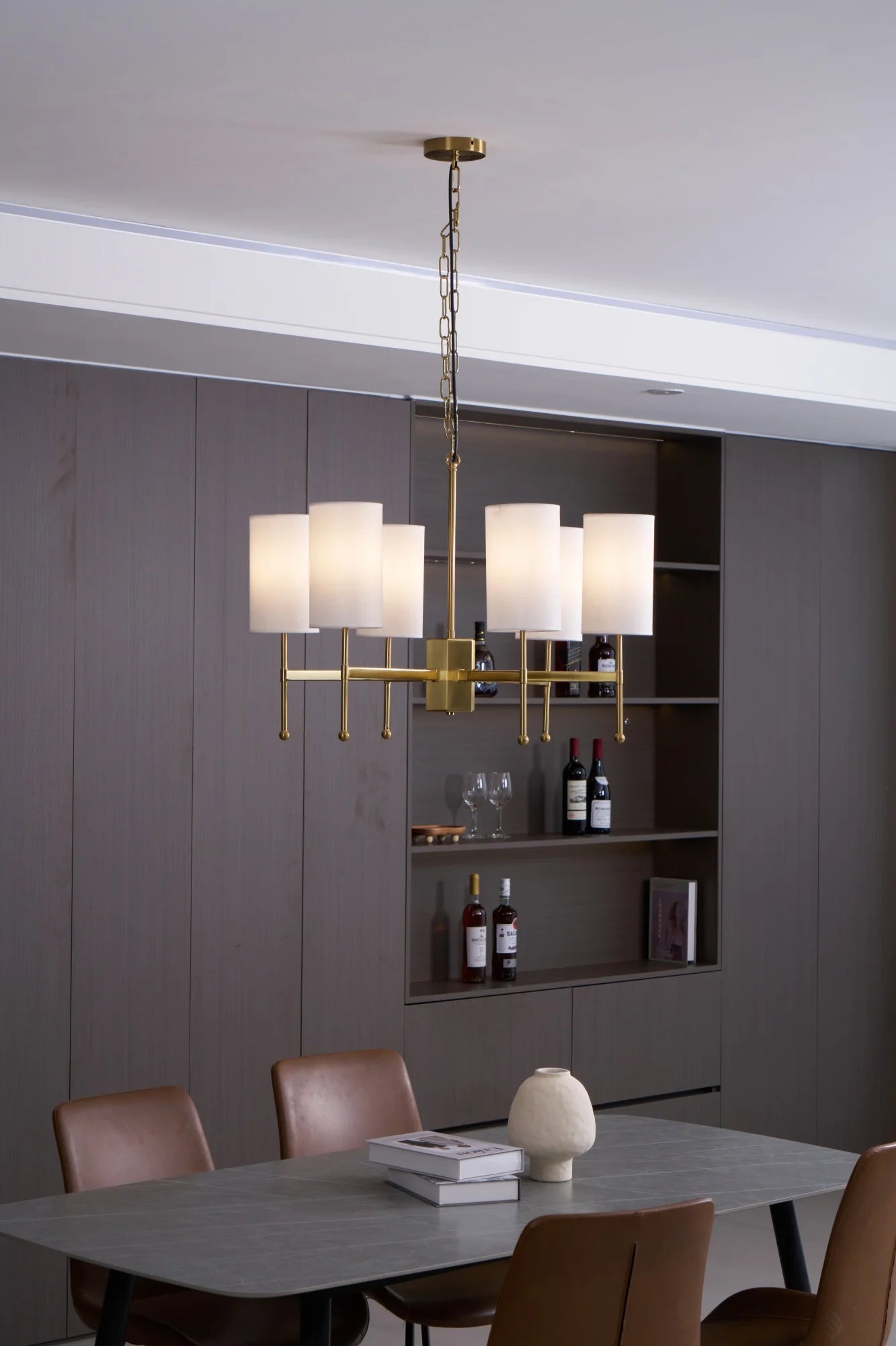 Kichler Modern Crystal Chandelier - Elegant Ceiling Light Fixture for Dining Room, Living Room & Bedroom - Energy Efficient LED Lighting for Home Decor