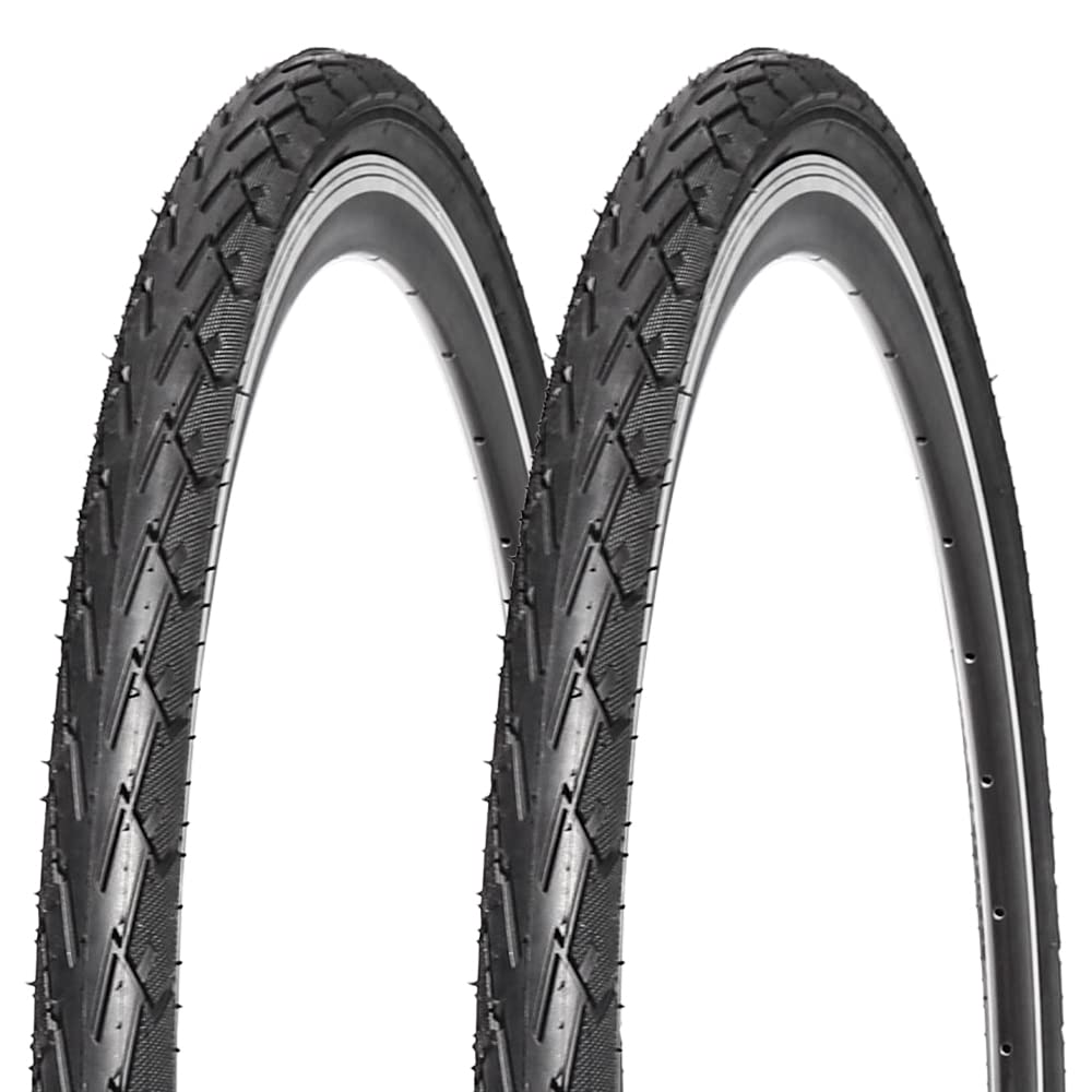 2 Pack 700c Bike Tires - 700x23C/25C/28C/35C Road Bike Tires - 60 TPI & 30 TPI Options - Foldable Replacement Bicycle Tires for Commuter & City Street Riding - Perfect for Daily Cycling, Fitness Training and Urban Adventures