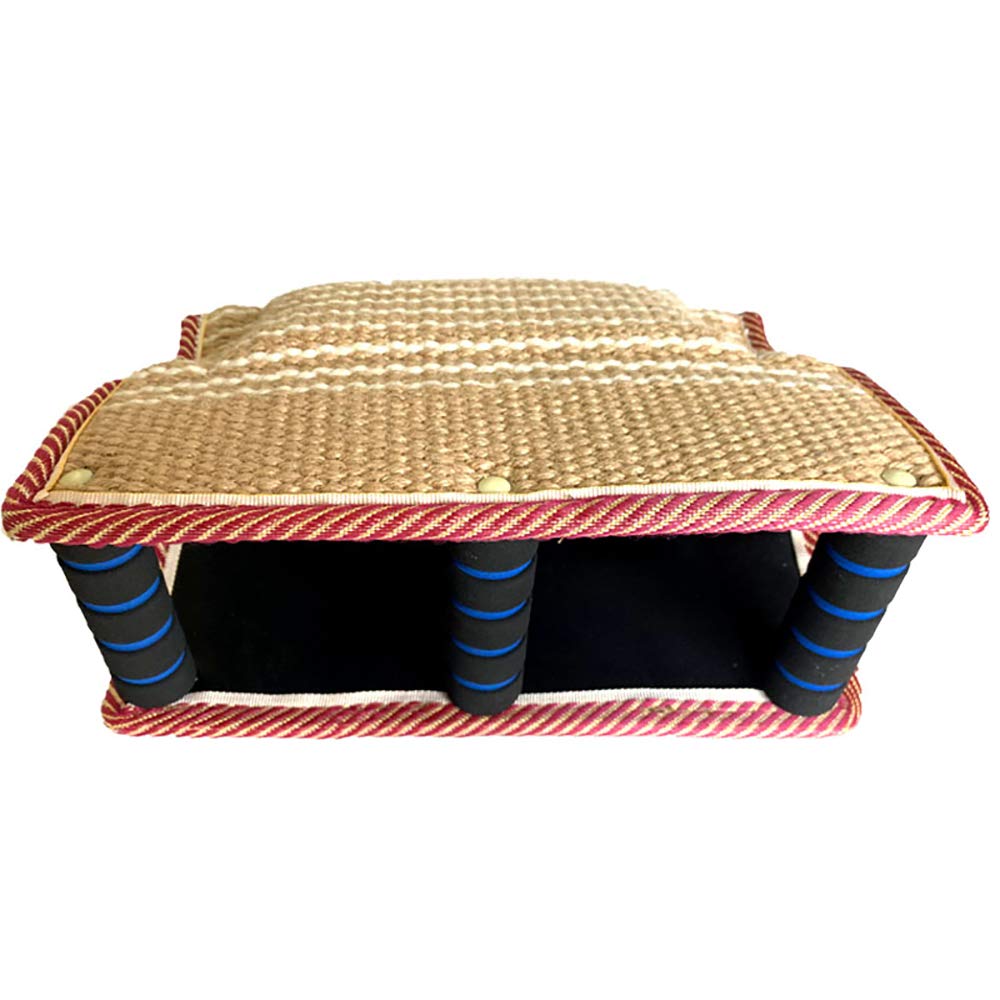 Durable Jute Wedge Tug Toy for Dog Training - 3 Comfortable Handles for K9 Schutzhund Work, Puppy Biting Pad & Play - Perfect for Bite Training, Tug-of-War & Interactive Play Sessions