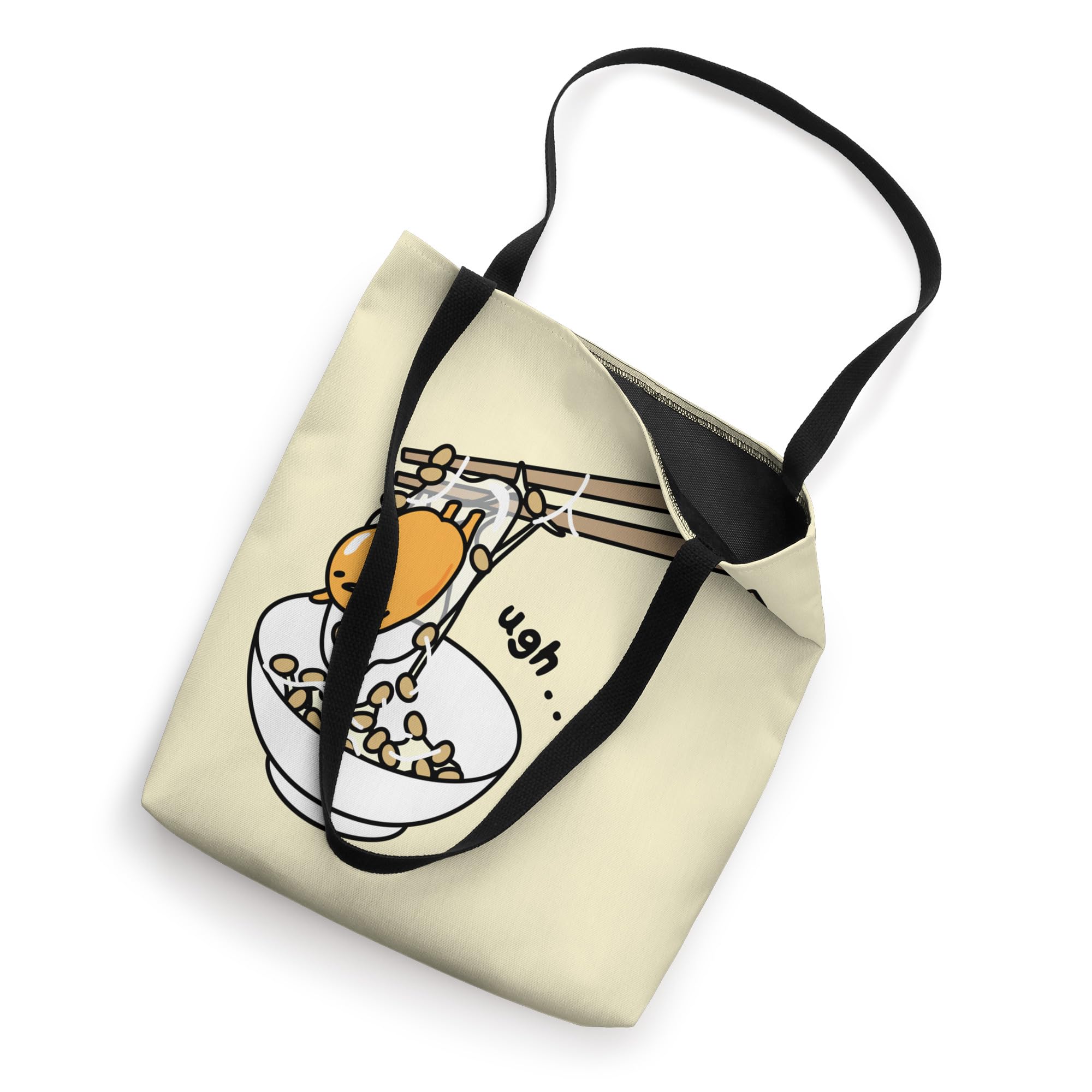 Gudetama Lazy Egg Chopsticks & Tote Bag Set - Cute Japanese Anime Chopstick Holder and Reusable Shopping Bag for Sushi Lovers, Anime Fans, and Kawaii Fashion