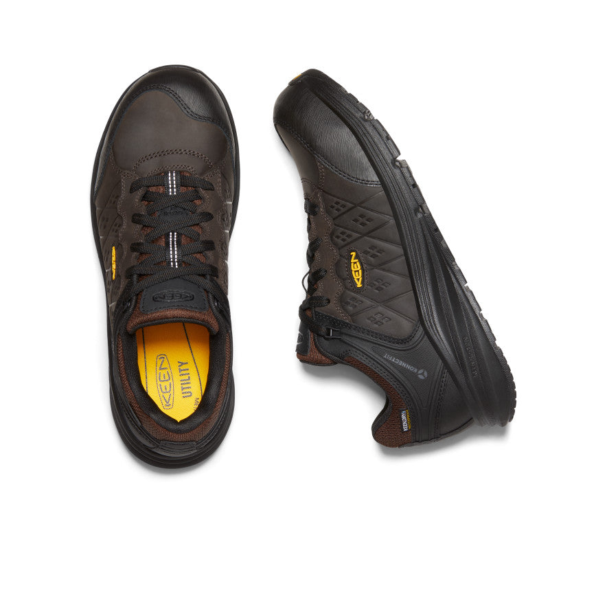 Men's Vista Energy+ Waterproof Work Boots with Carbon Toe - Coffee Bean/Black | Slip Resistant Safety Shoes for Construction, Hiking & Outdoor Work