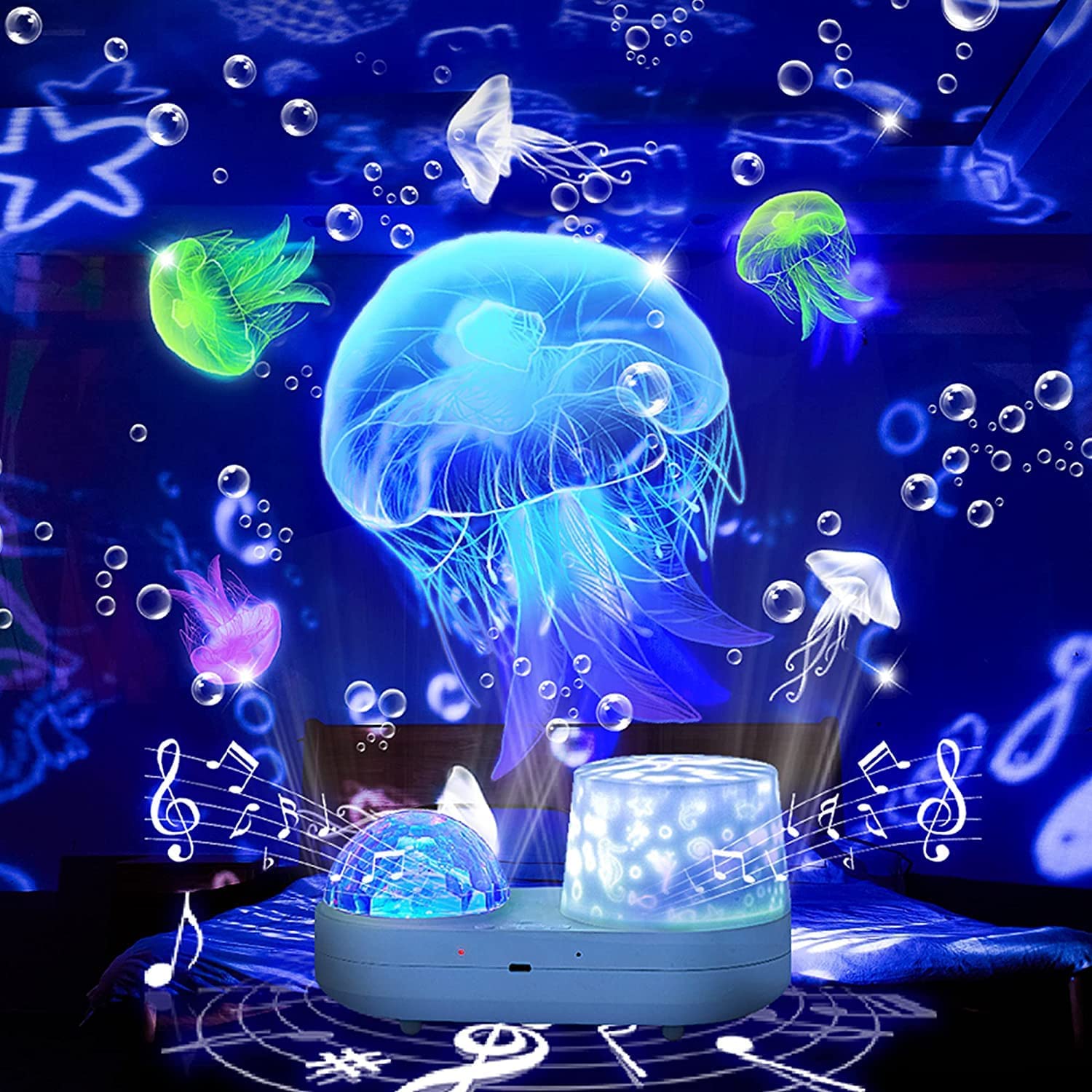 Star Night Light for Kids - Ocean Galaxy Projector with 360° Rotation | Constellation & Planet Projection Lamp for Nursery, Bedroom | Perfect for Sleep Aid, Relaxation & Baby Room Decor