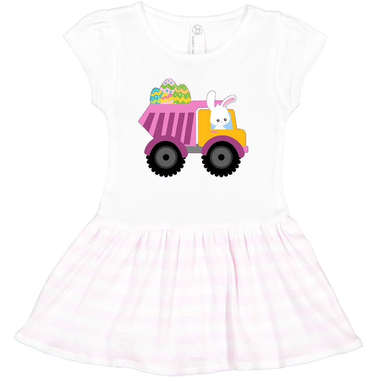 Easter Bunny Dump Truck Toddler Dress for Easter Egg Hunt
