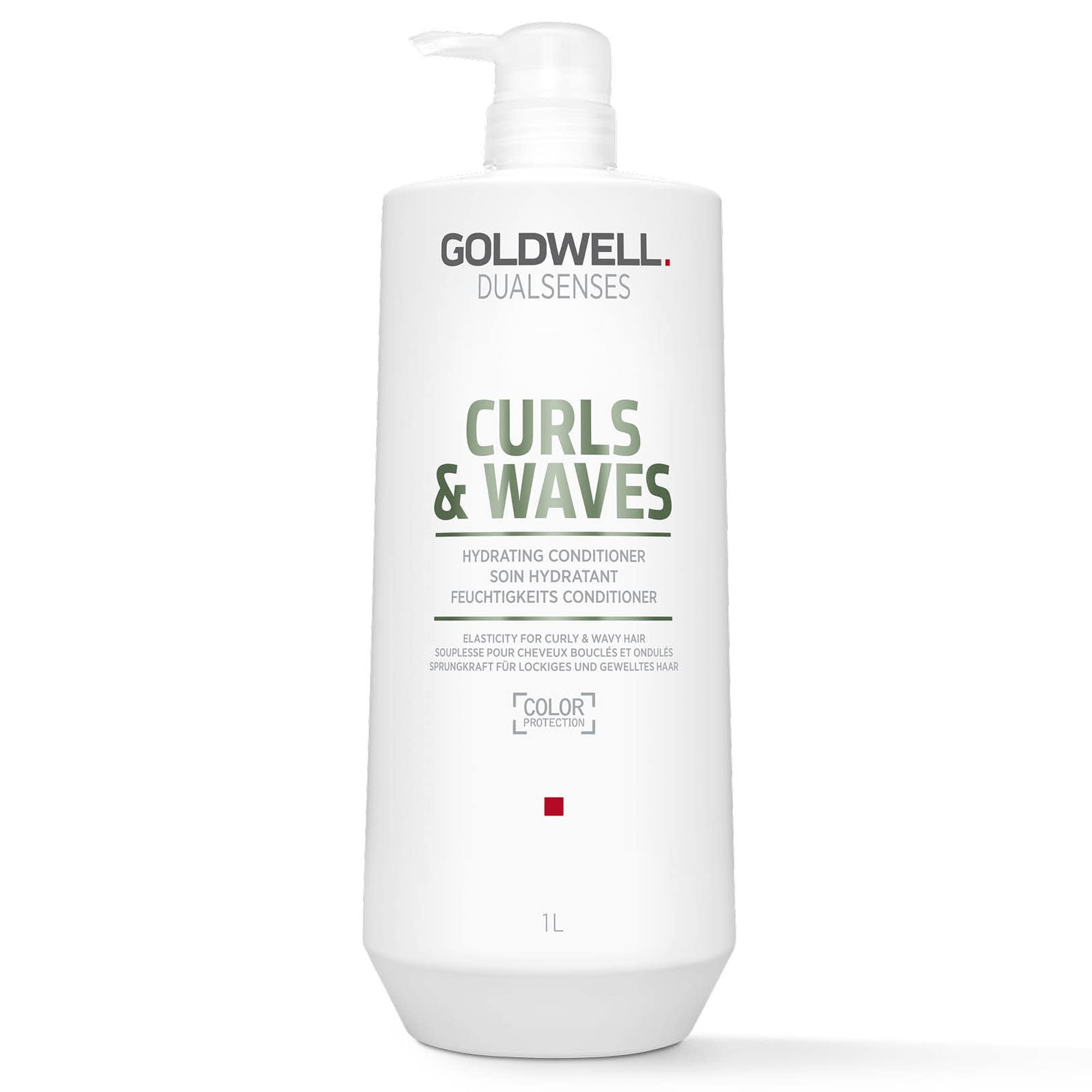 Goldwell DualSenses Curls & Waves Hydrating Conditioner for Curly & Wavy Hair - 33.8oz (1 Liter) - Moisturizing & Frizz Control - Salon Quality Hair Care for Defined Curls & Soft Waves | Perfect for Daily Use & Styling