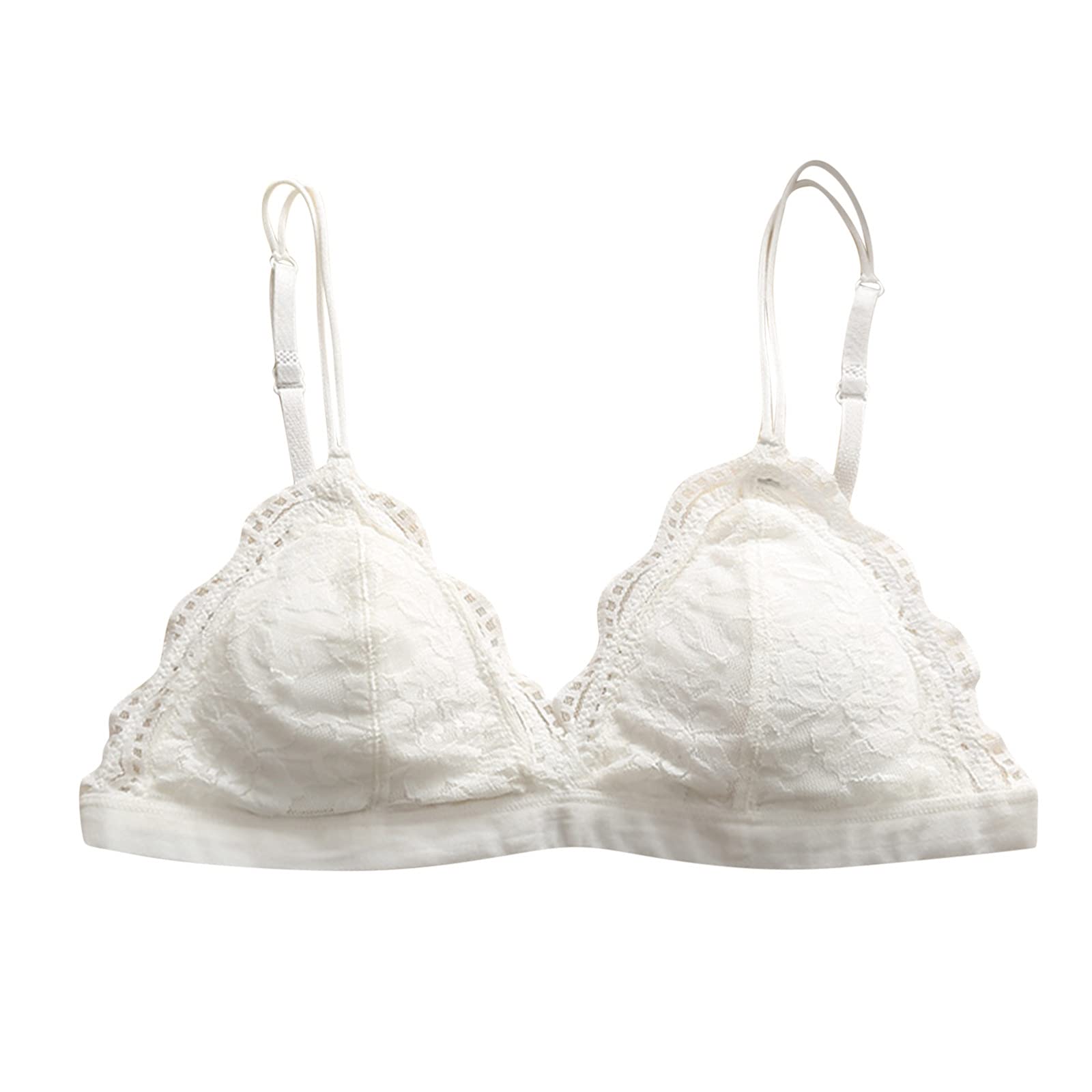 Sexy Lace Bralette for Women - No Underwire Push Up Bra, Comfortable Summer Sling Bra, Plus Size French Lingerie for Date Night & Sleepwear