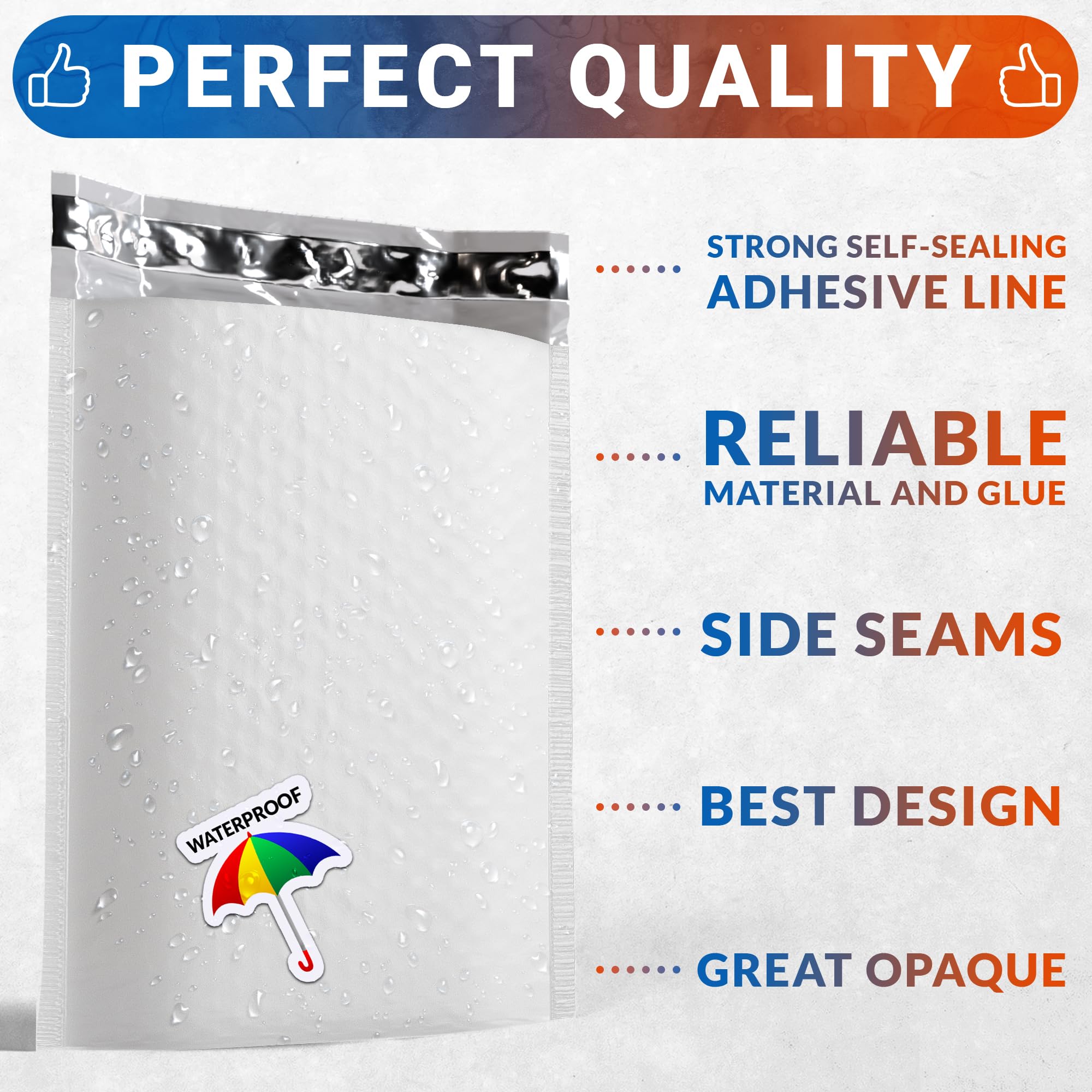 ABC PACK & SUPPLY White Gusseted Bubble Mailers 8.5