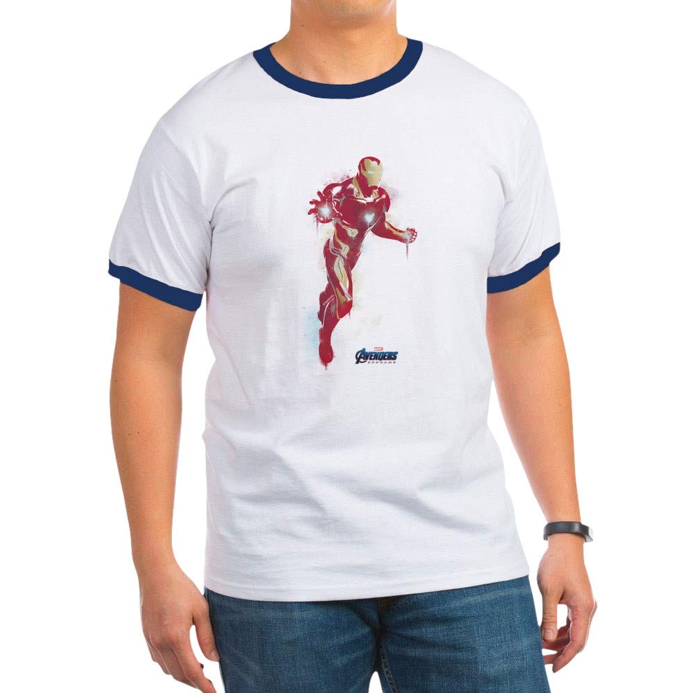 Iron Man Ringer T-Shirt - Marvel Superhero Graphic Tee for Men | Cool Casual Wear for Comic Fans, Movie Nights & Superhero Cosplay