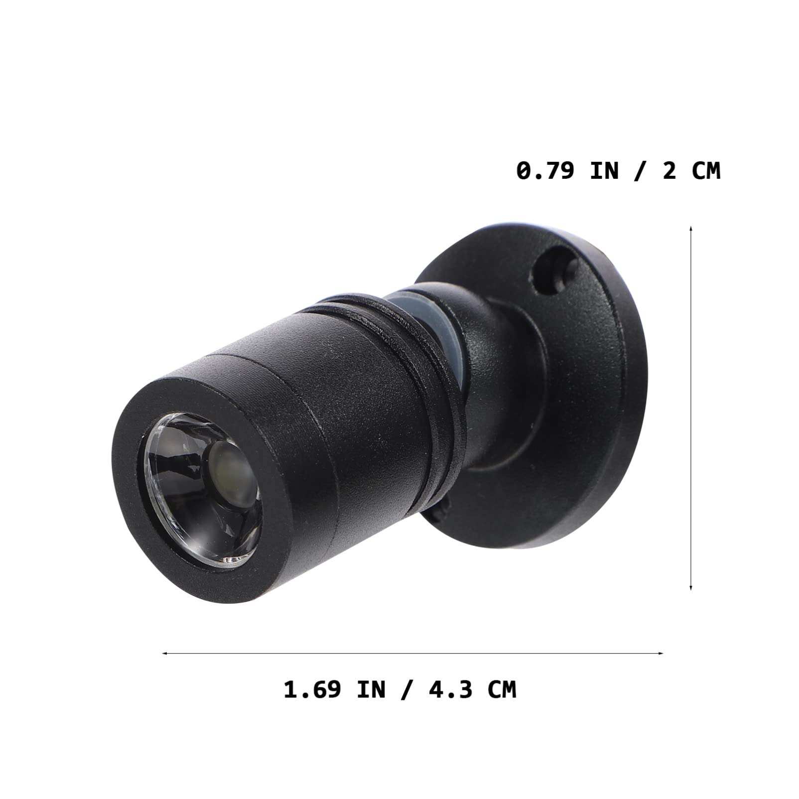 1W LED Mini Spotlight - Black Surface Mount for Art & Painting Display - Indoor Showcase & Under Cabinet Lighting