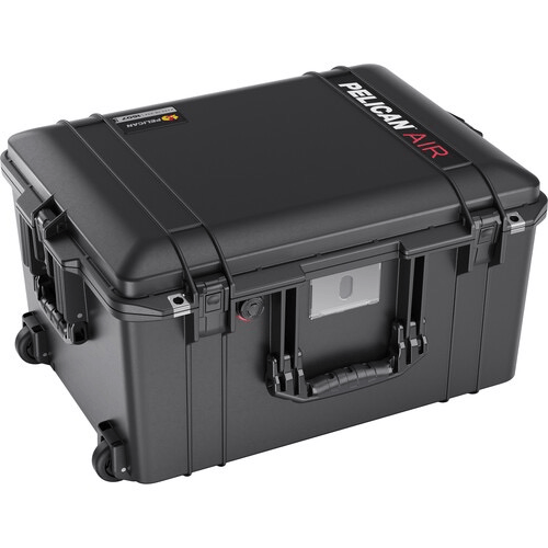Pelican 1607 AirWD Wheeled Hard Case with Padded Divider Insert - Black Waterproof Protective Travel Case for Camera, Electronics & Equipment - Perfect for Air Travel, Outdoor Adventures & Professional Use