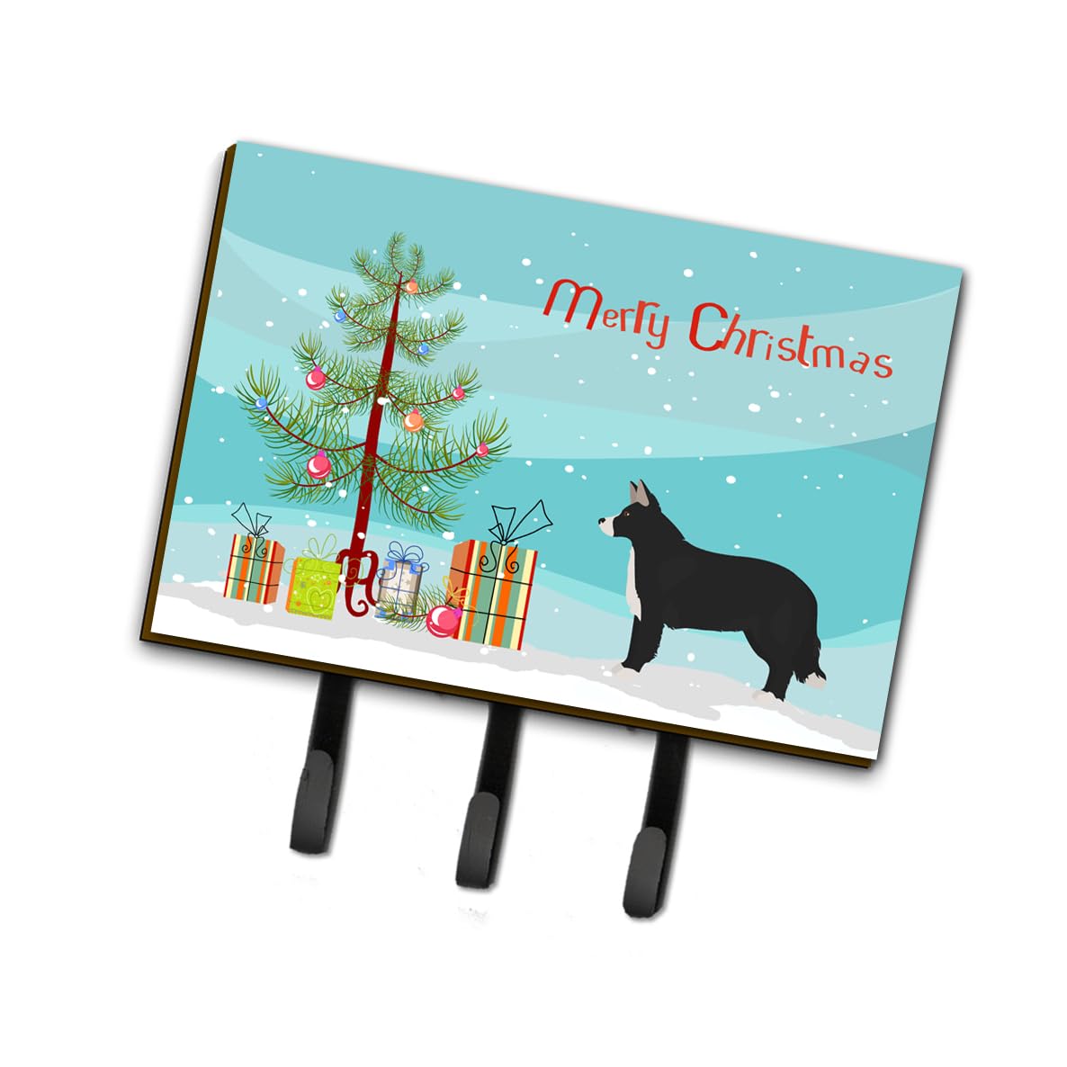 Caroline's Treasures Shollie #1 Christmas Tree Leash & Key Holder Hooks - Colorful Holiday Decor for Dogs & Home Organization | Perfect for Pet Accessories, Wall Decor, and Christmas Gift Ideas