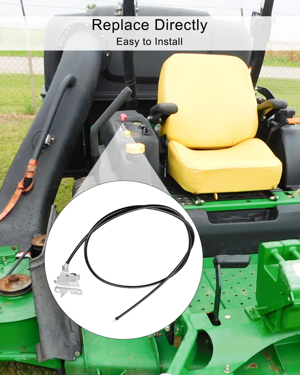 John Deere TCA13820 737 757 1200H Push Pull Throttle Control Cable - Compatible with 54