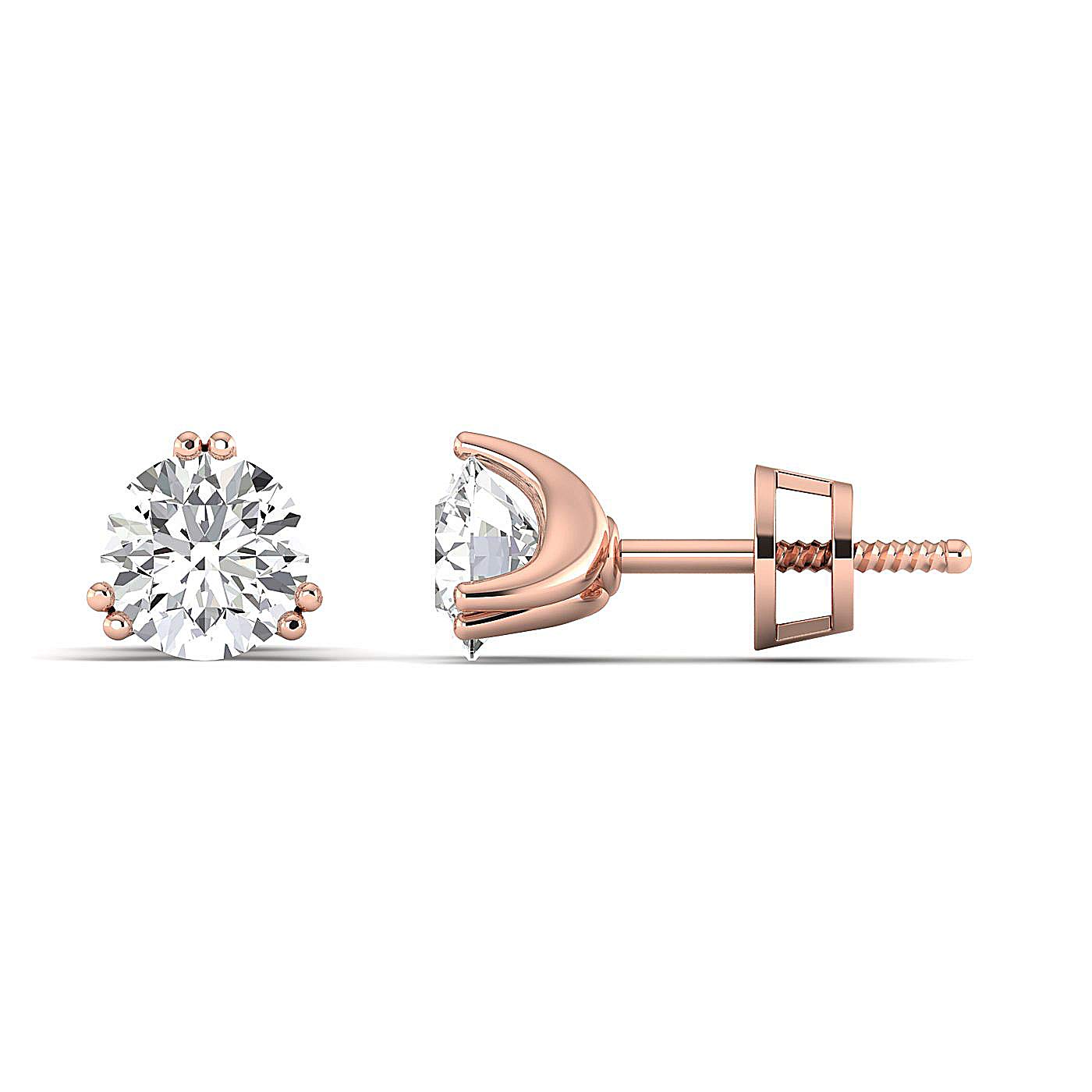 0.30-4 Carat Lab Created Diamond Stud Earrings for Women | SI-FG Clarity, Round Brilliant Cut | 100% Pure Diamond Jewelry Gift (Perfect for Weddings, Anniversaries & Special Occasions)