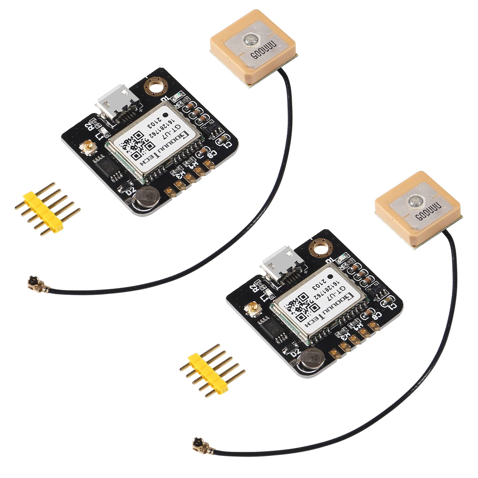 2PCS GT-U7 High Sensitivity GPS Module with NEO-6M Compatibility - Precise Satellite Navigation for Vehicles, STM32, 51 MCU - Perfect for Car Tracking, Fleet Management & DIY Electronics Projects