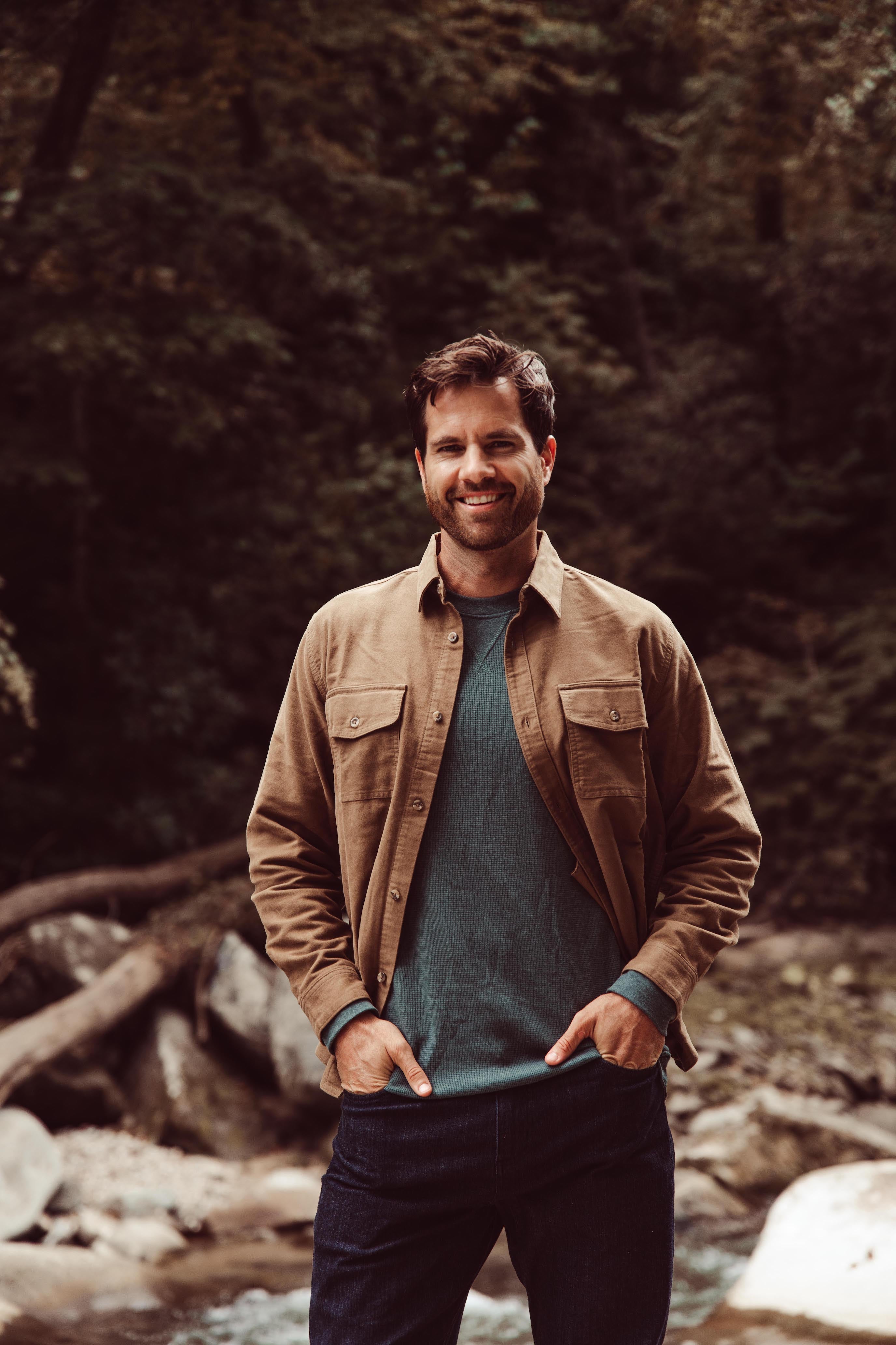 Premium Cotton Moleskin Shirt Jacket for Men - Soft & Durable Workwear - Ideal for Outdoor Activities, Hiking, and Casual Wear