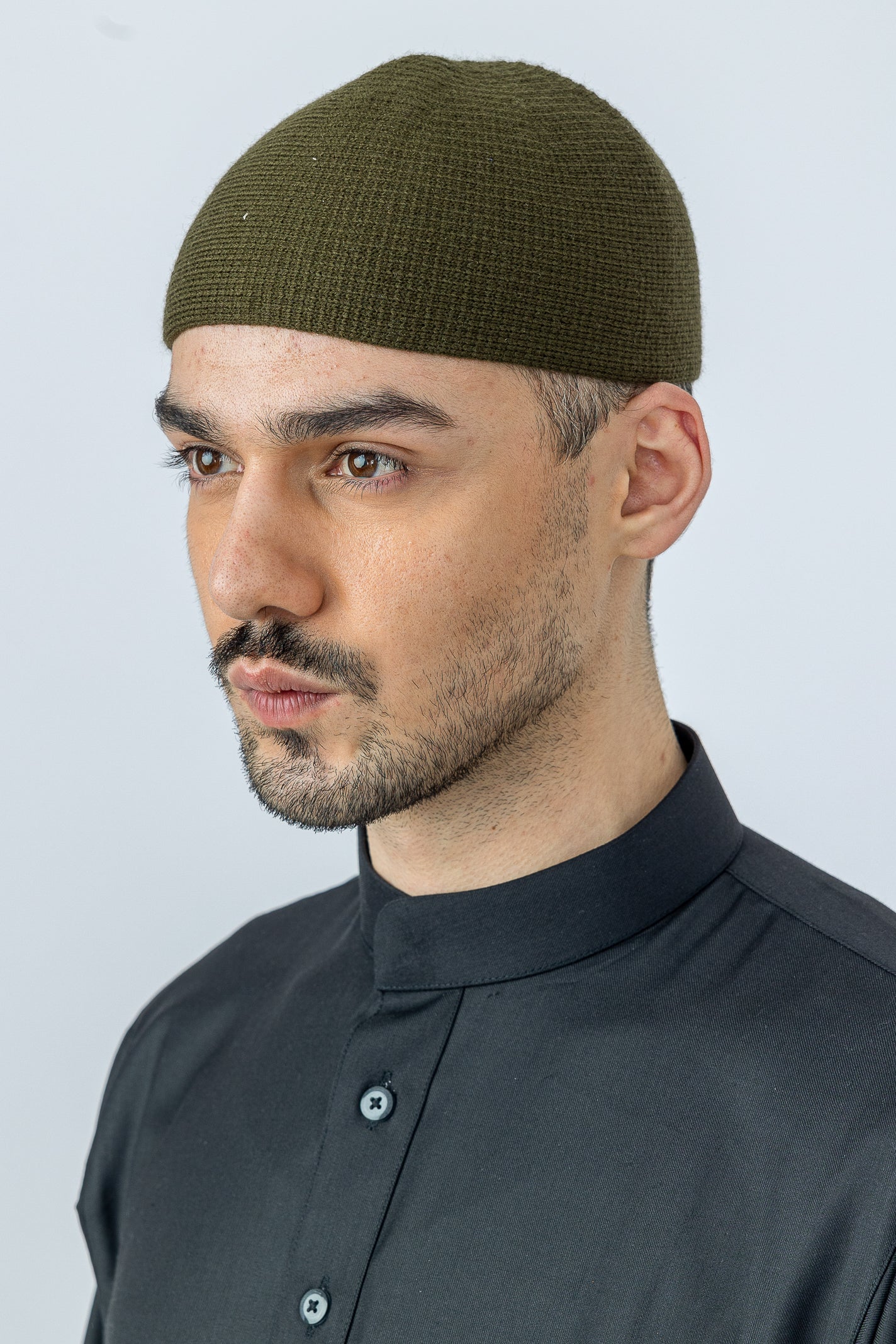 Turkish Army Green Military Style Head Cap - Tactical Beanie for Outdoor Hiking & Cold Weather Protection