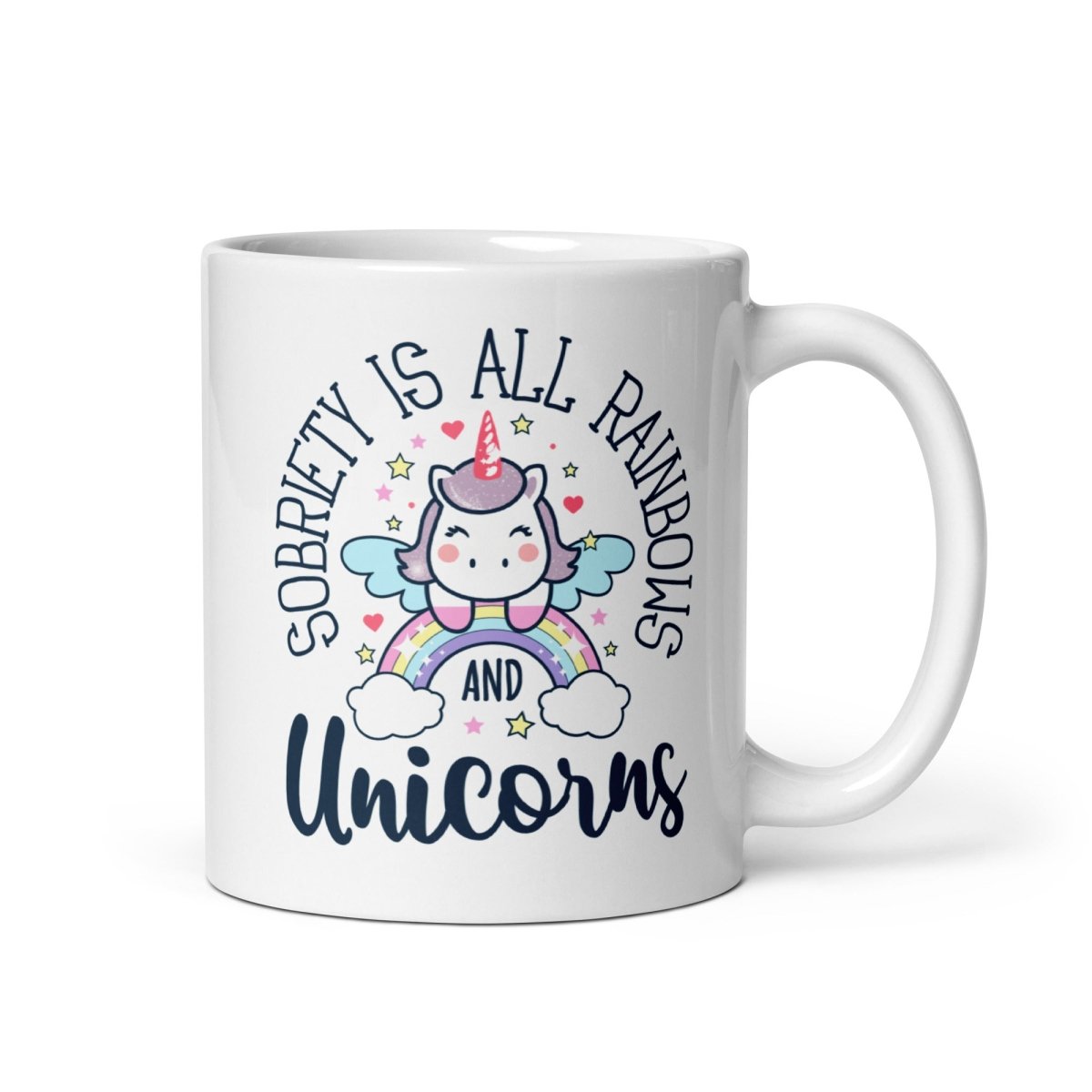 White Glossy Mug - Inspirational Sobriety Quote Coffee Cup for Home, Office & Gifts | Perfect for Tea, Coffee & Hot Beverages