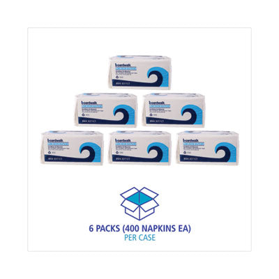 Premium 1-Ply White Office Napkins 12x12 Inches - Bulk Pack of 2400 - Ideal for Restaurants, Offices & Catering Events