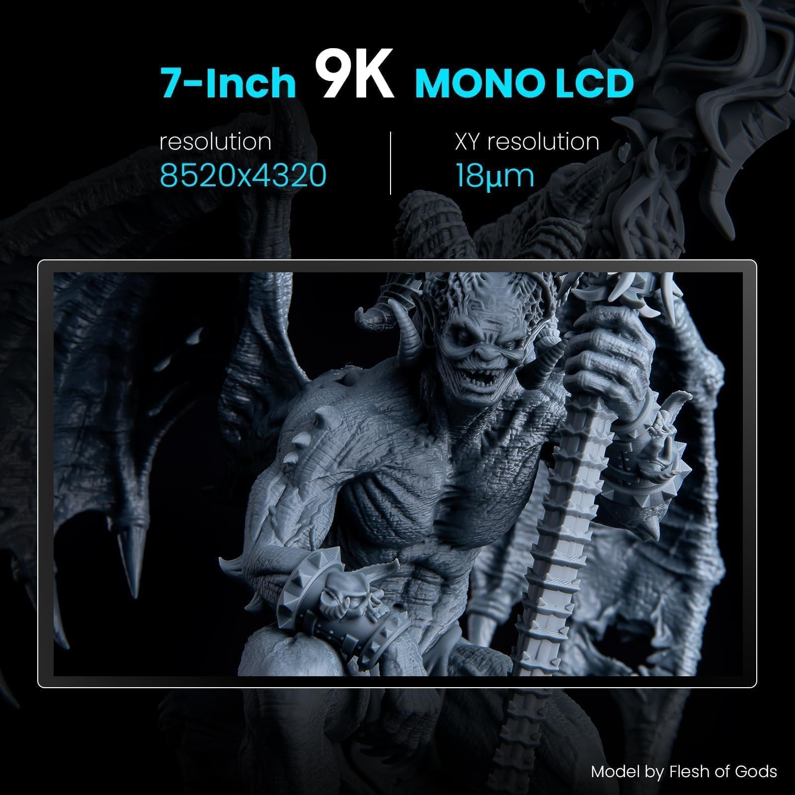 ELEGOO Mars 4 MSLA 3D Printer - 7 Inch 9K Monochrome LCD, High Precision UV Resin Photocuring 3D Printer with Multiple Print Modes, 6.04 x 3.06 x 6.89 Inch Build Volume - Perfect for Miniatures, Jewelry, and DIY Crafts
