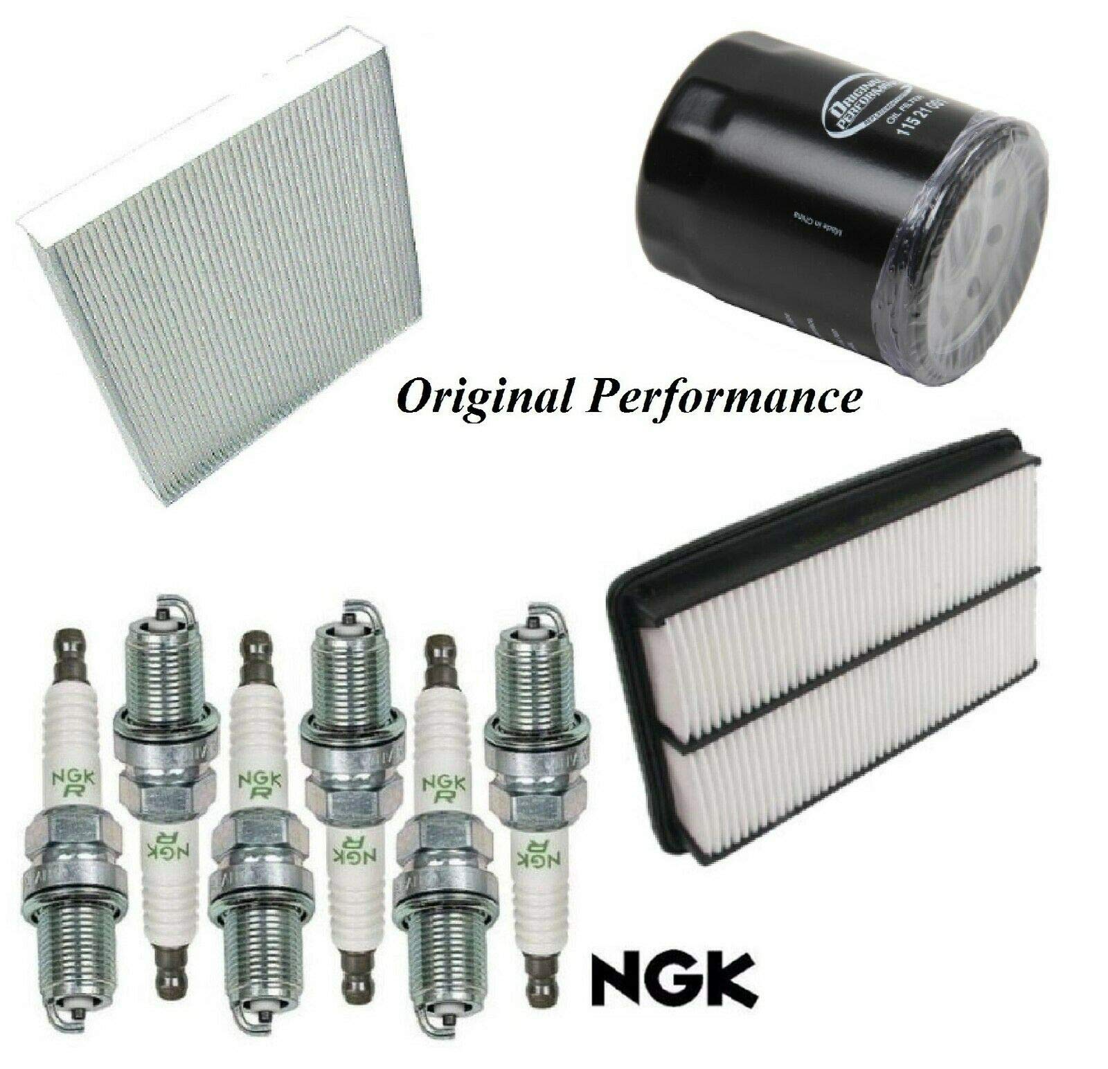 8USAUTO Complete Tune Up Kit - Air Filter, Cabin Filter, Oil Filter & Spark Plugs for 2009-2015 Honda Pilot V6 3.5L | Engine Maintenance & Performance Upgrade | Perfect for DIY Car Enthusiasts & Professional Mechanics