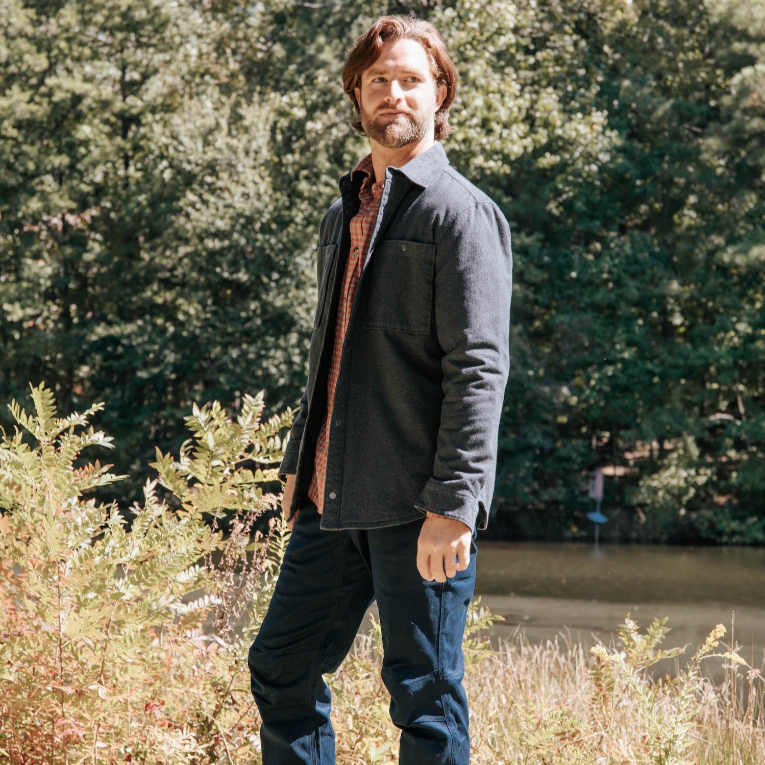 Lincoln Shirt Jacket for Men - Stylish & Comfortable Button-Up Shirt Jacket - Perfect for Casual Outfits, Outdoor Adventures & Layering in Fall/Winter