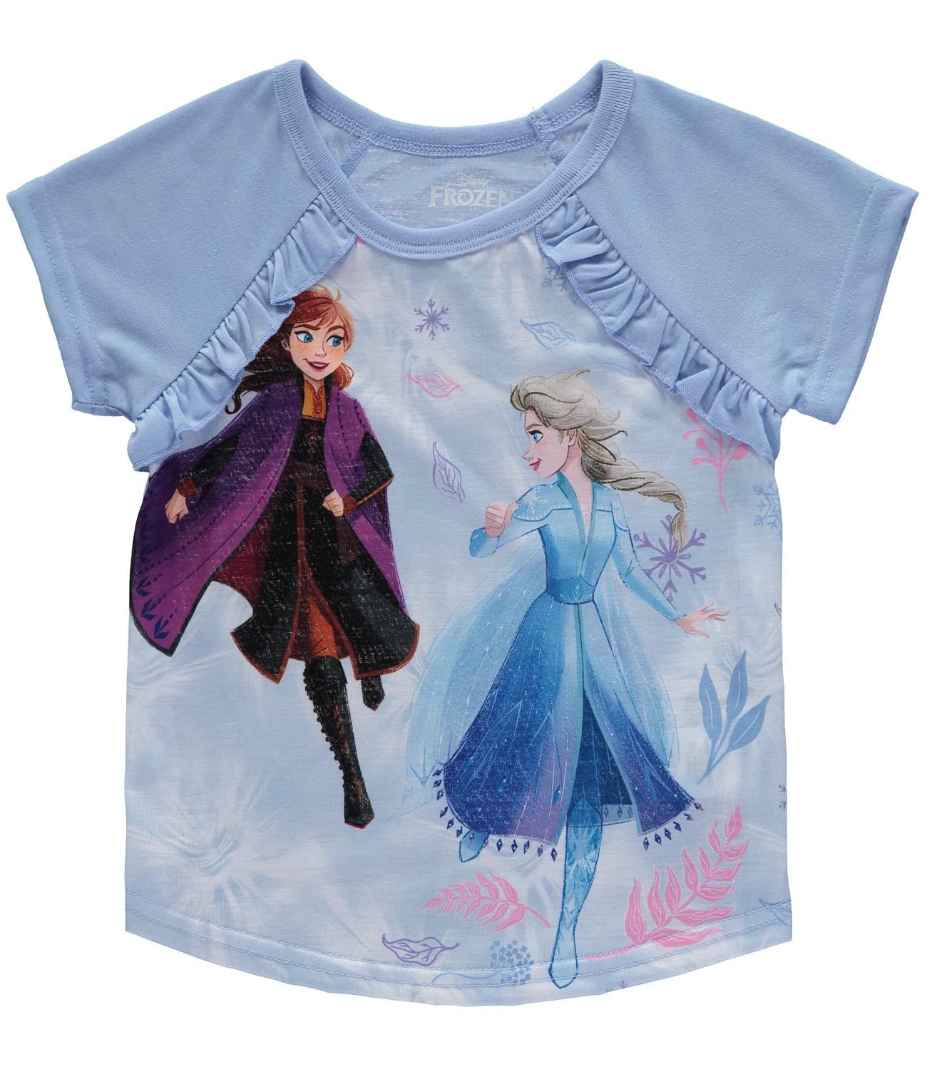 Disney Frozen Girls' Pajama Set - 2-Piece Cotton Sleepwear for Kids (Size 4) | Perfect for Bedtime, Sleepovers & Cozy Winter Nights
