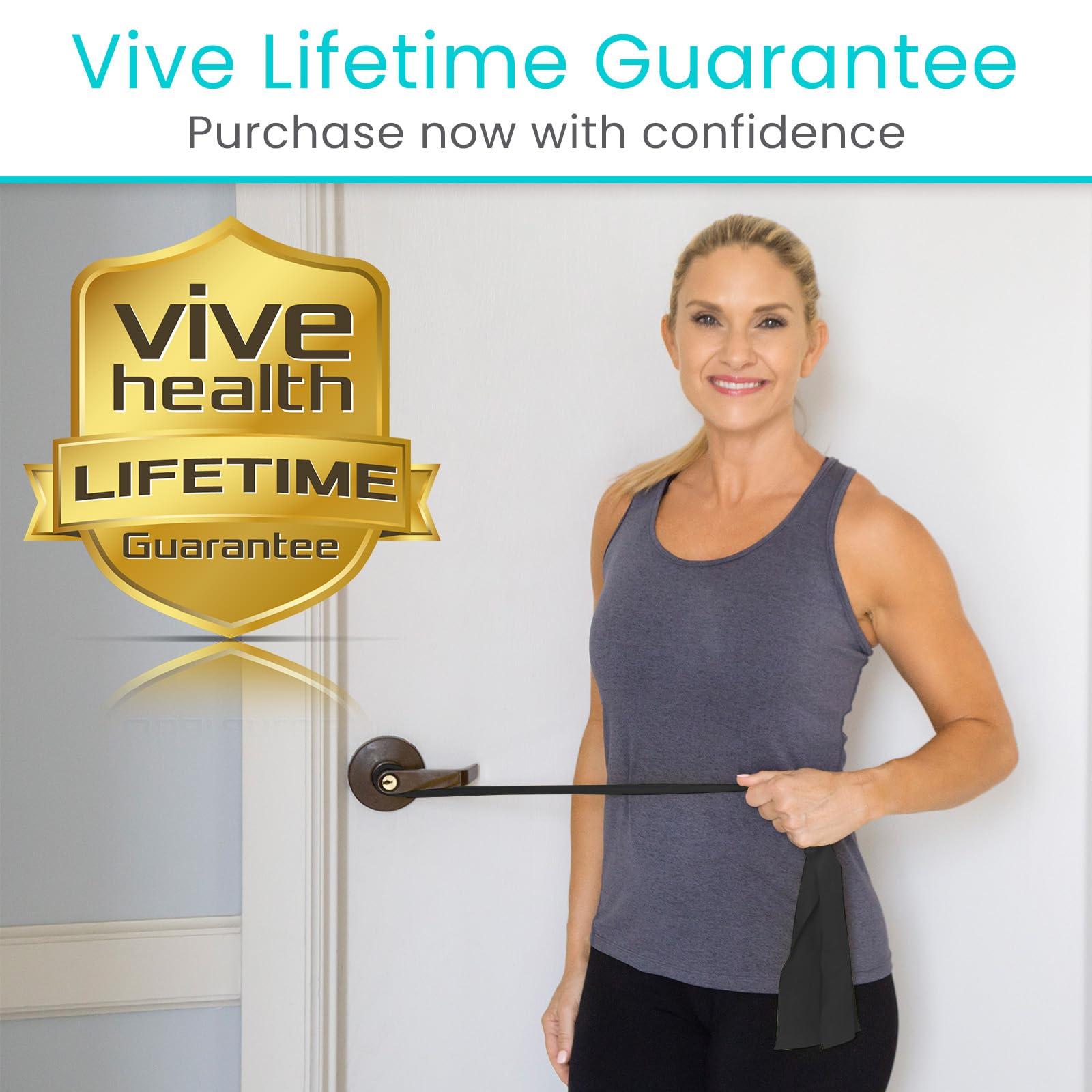 Vive Professional Resistance Bands - 25 Yard Non-Latex Elastic Roll for Physical Therapy, Strength Training & Rehabilitation - Upper & Lower Body Workout for Women & Men - Perfect for Home Gym, Yoga, Pilates and Physical Therapy Sessions