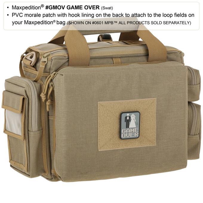 Game Over Morale Patch - Funny Iron-On Embroidered Patch for Jackets, Hats & Bags - Perfect for Military, Police & Gamers