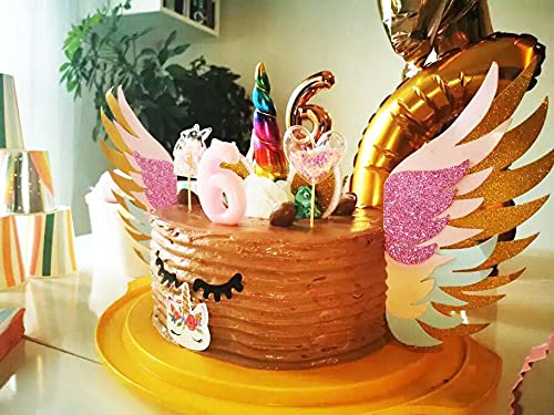 Happy Birthday Cake Topper Set - Glitter Gold Cake Decorations for Birthday Parties, Wedding, Anniversary & Special Events | Cake Banner Topper Supplies