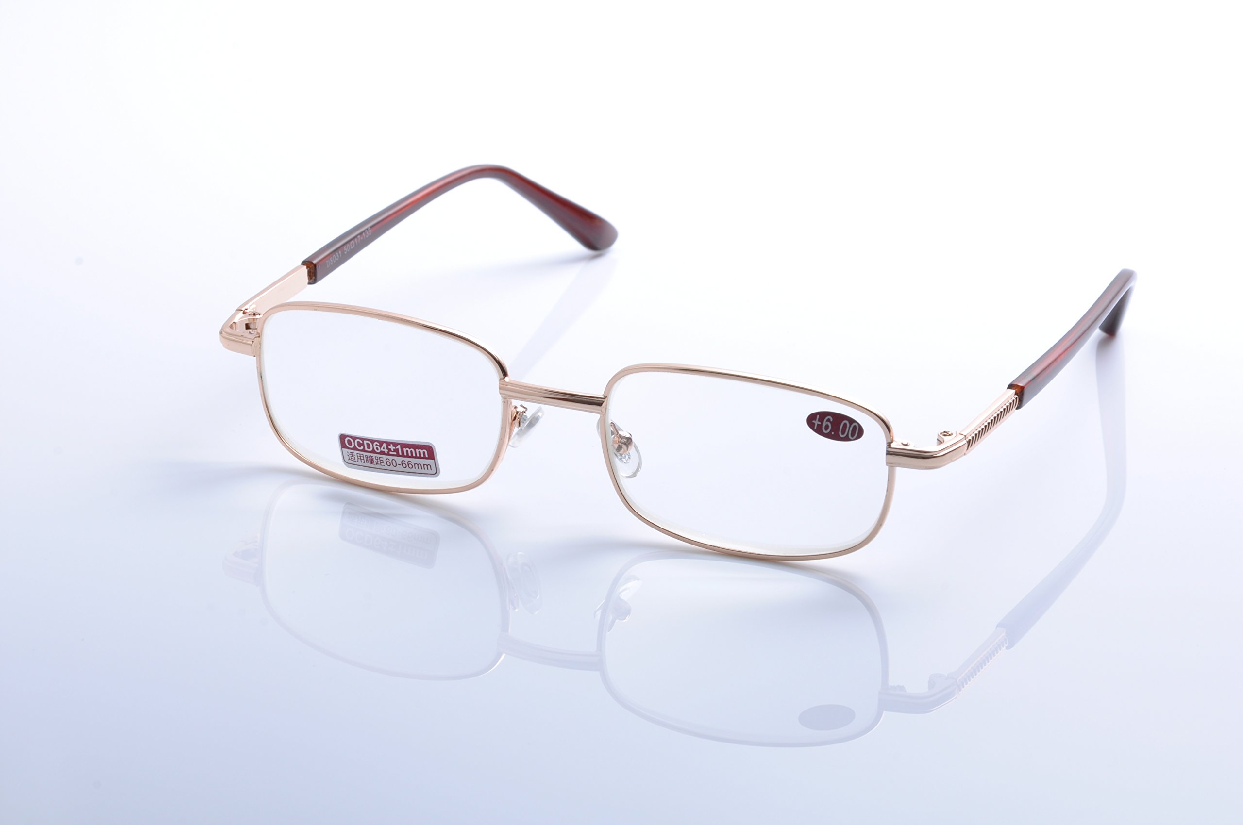 Premium Metal Full Rim Reading Glasses for Men & Women - Lightweight & Durable Eyewear for Reading, Working & Computer Use