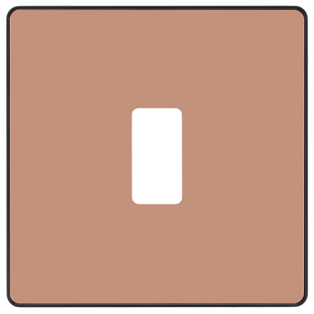 BG Evolve Polished Copper 1G Grid Plate RPCDCP1B - Premium Electrical Component for Industrial and Commercial Wiring Applications